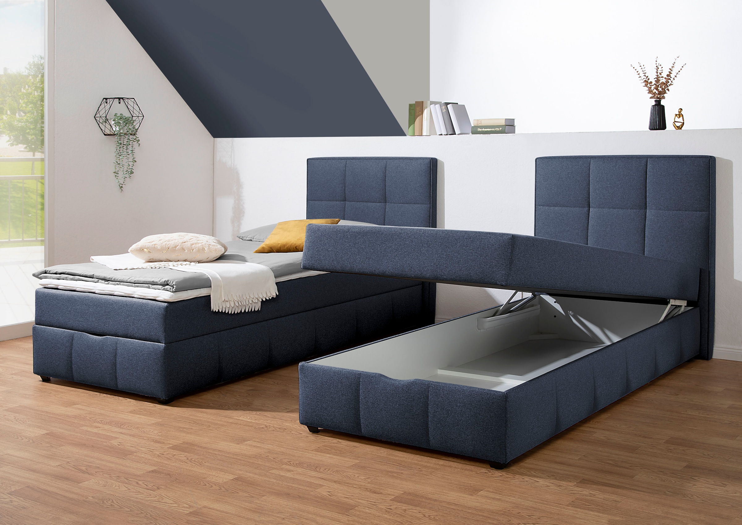 Home affaire Boxbett Boxbett mit Bettkasten, inkl. Topper