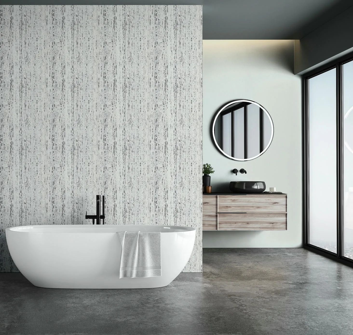 Marburg Vliestapete »Tapete Calm Sprinkle« uni geprägt moderne Vliestapete für Wohnzimmer Schlafzimmer Küche