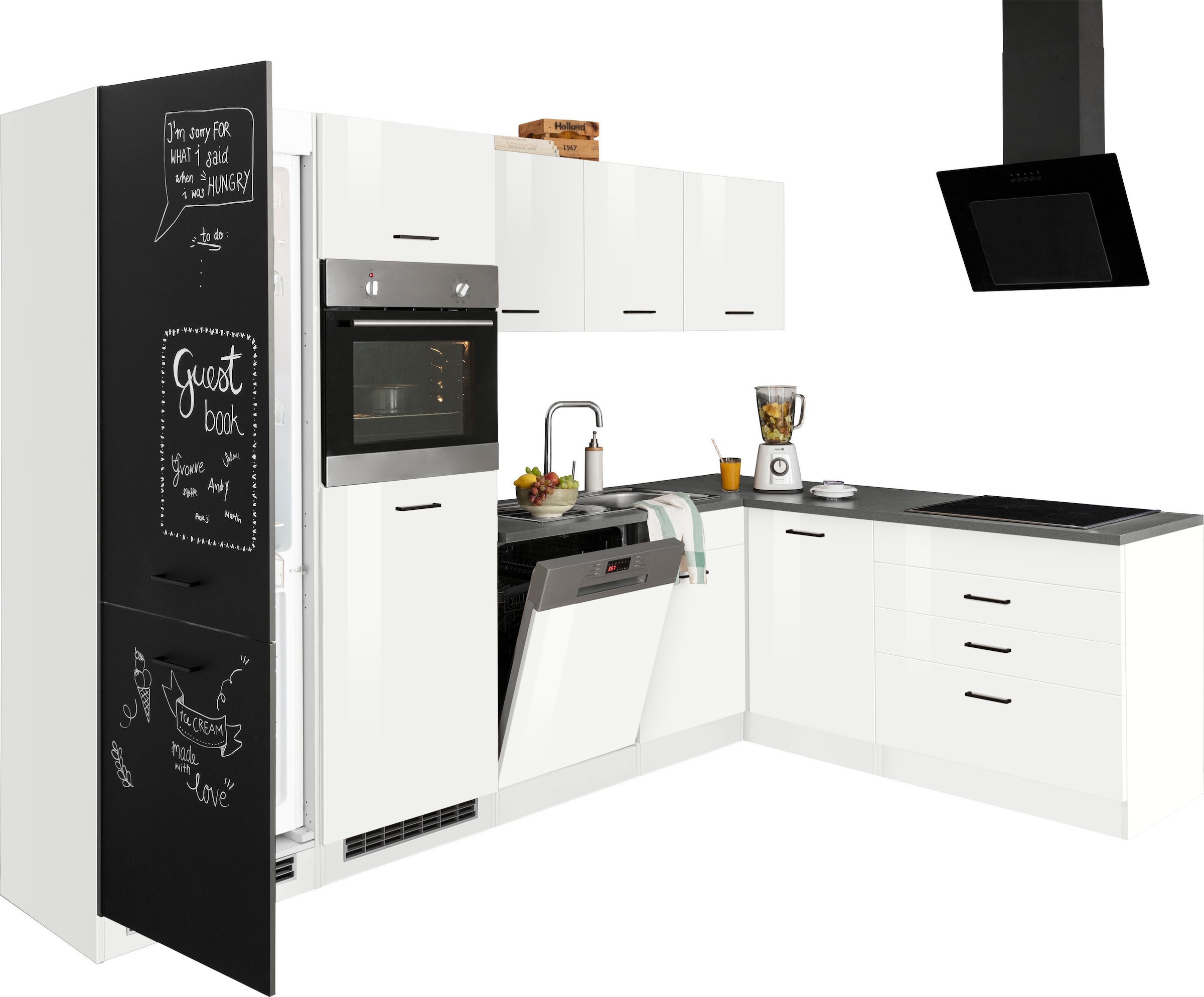 KOCHSTATION Winkelküche »KS-Trier«, ohne E-Geräte, Stellbreite 290/190 cm