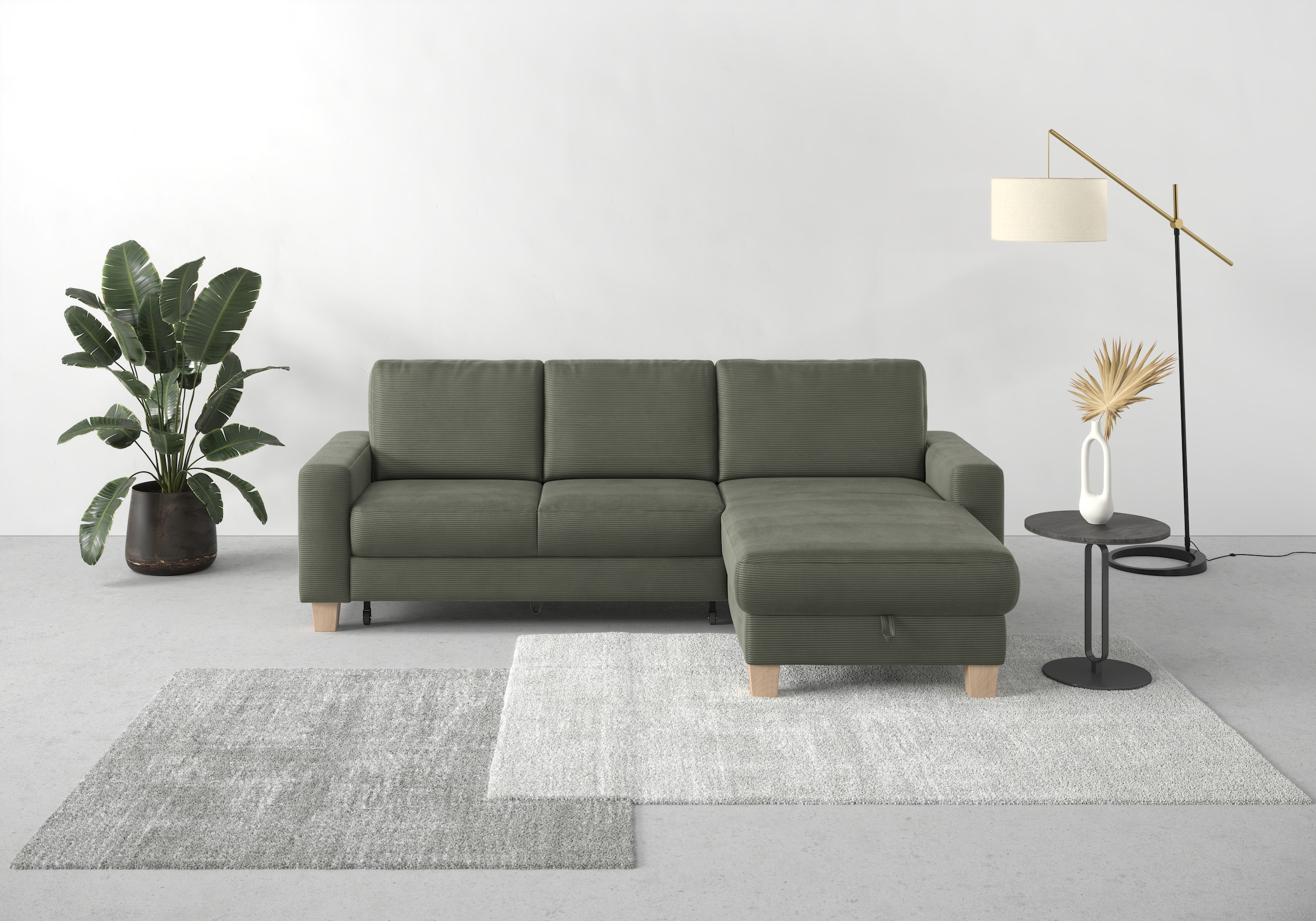 Home affaire Ecksofa »Summer L-Form« mit Recamiere, mit oder ohne Bettfunkt günstig online kaufen