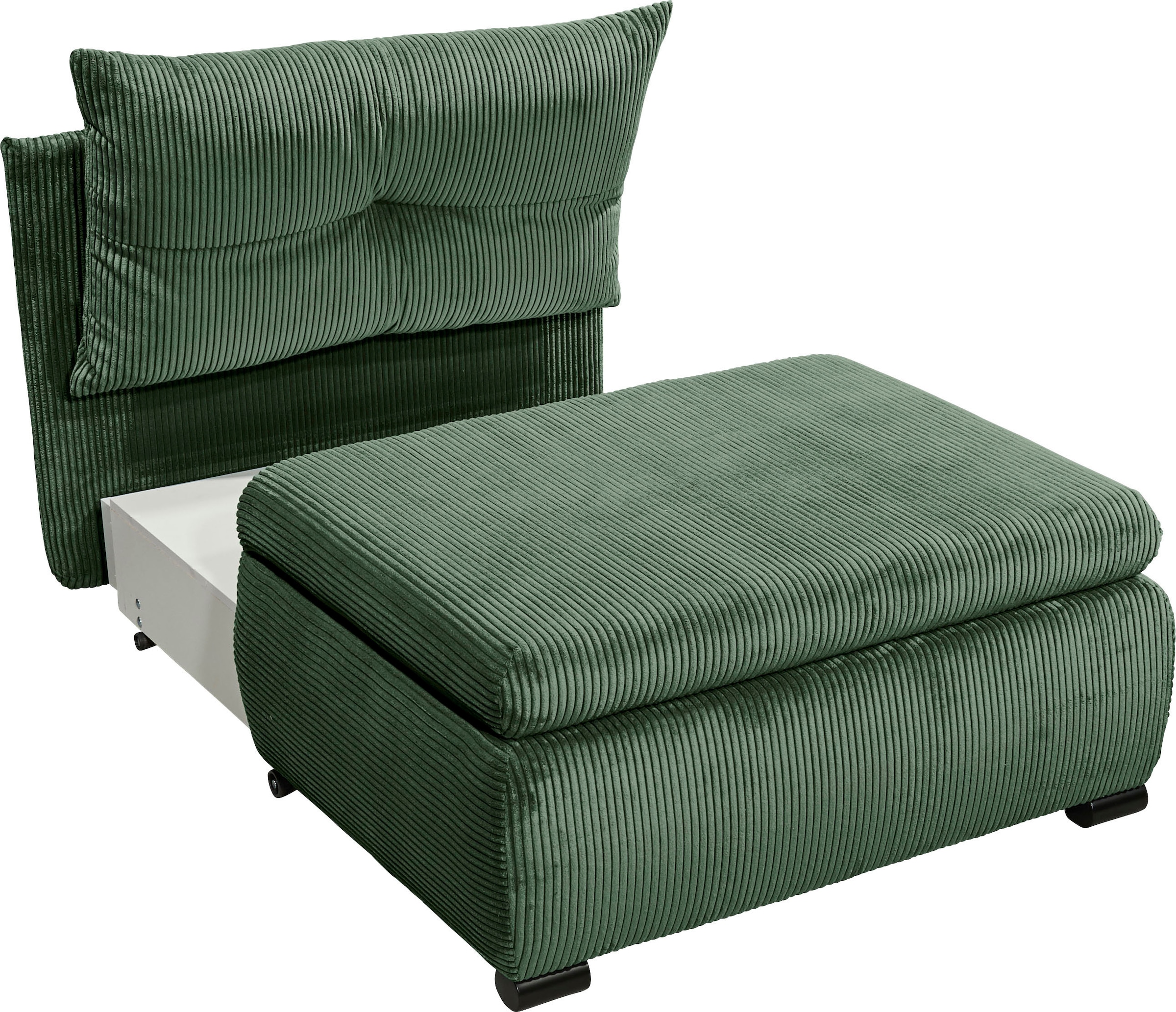 ED EXCITING DESIGN Schlafsofa »Charlie«, Schlafsessel mit Bettkasten & 1 Rückenkissen
