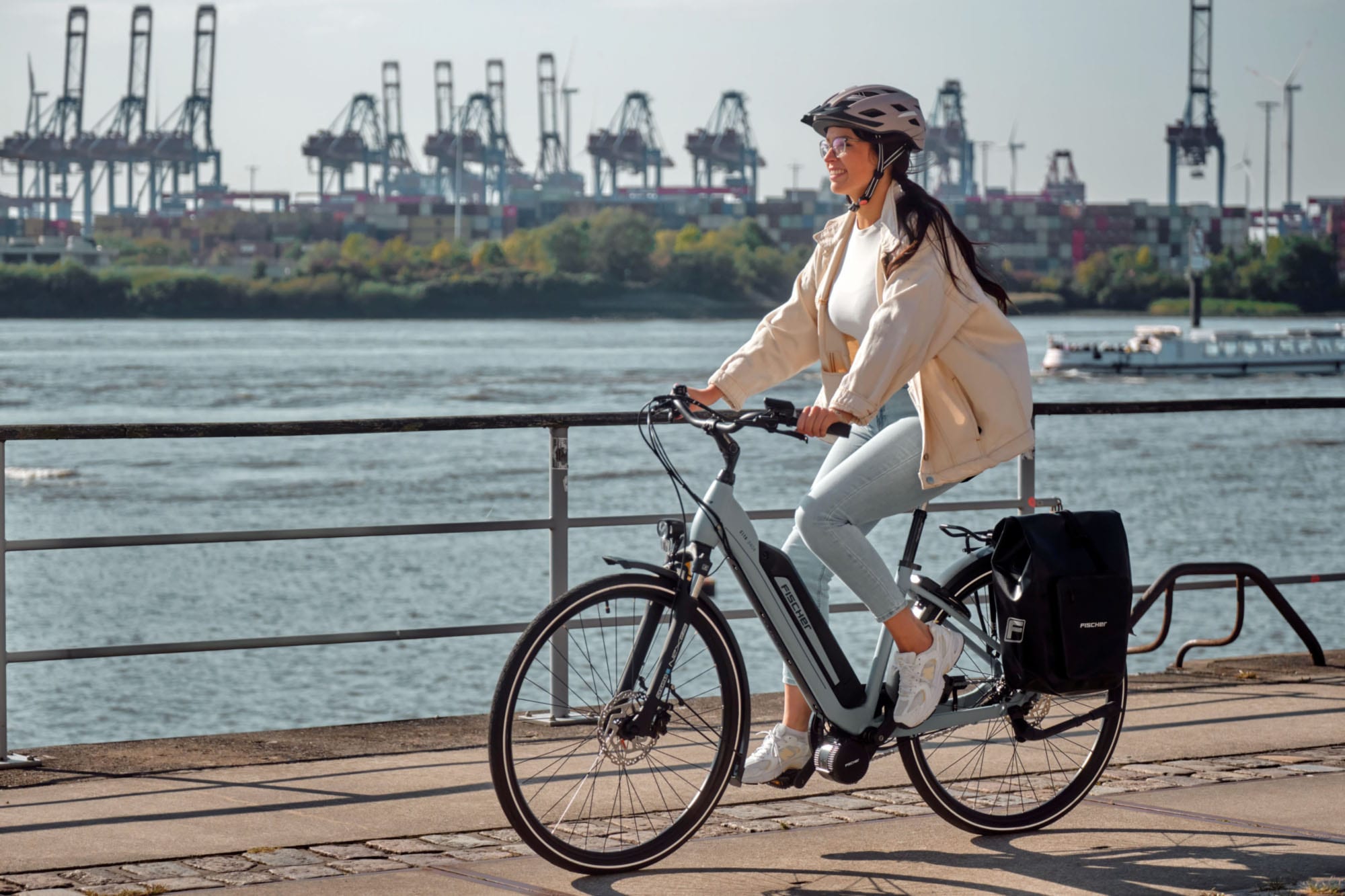 FISCHER Fahrrad »CITA 2404 688 43« 7 Gang Shimano NEXUS Schaltwerk Mittelmotor mit Akku-Ladegerät;mit Werkzeug, 