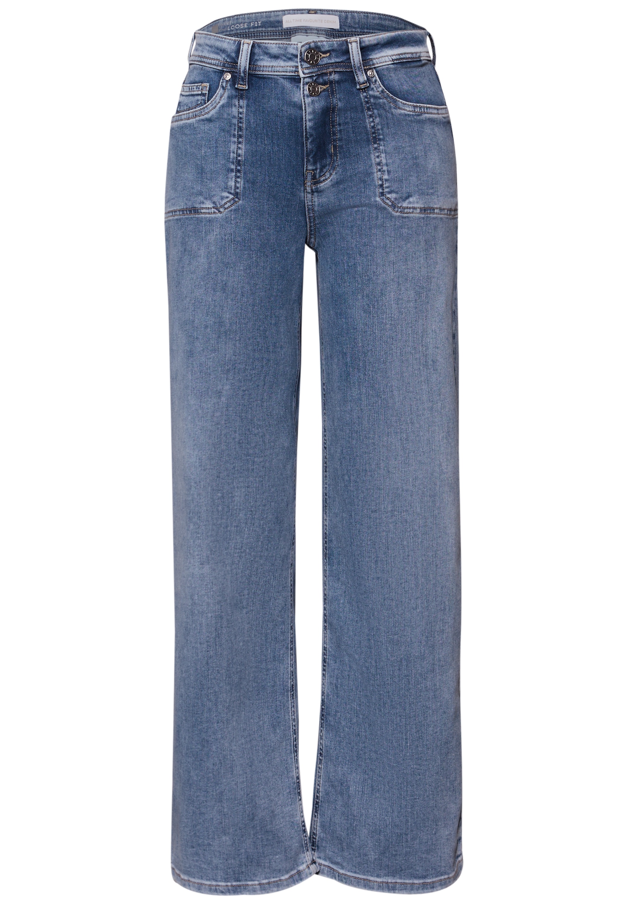 STREET ONE 5-Pocket-Jeans »Style Emee« mit weitem Bein