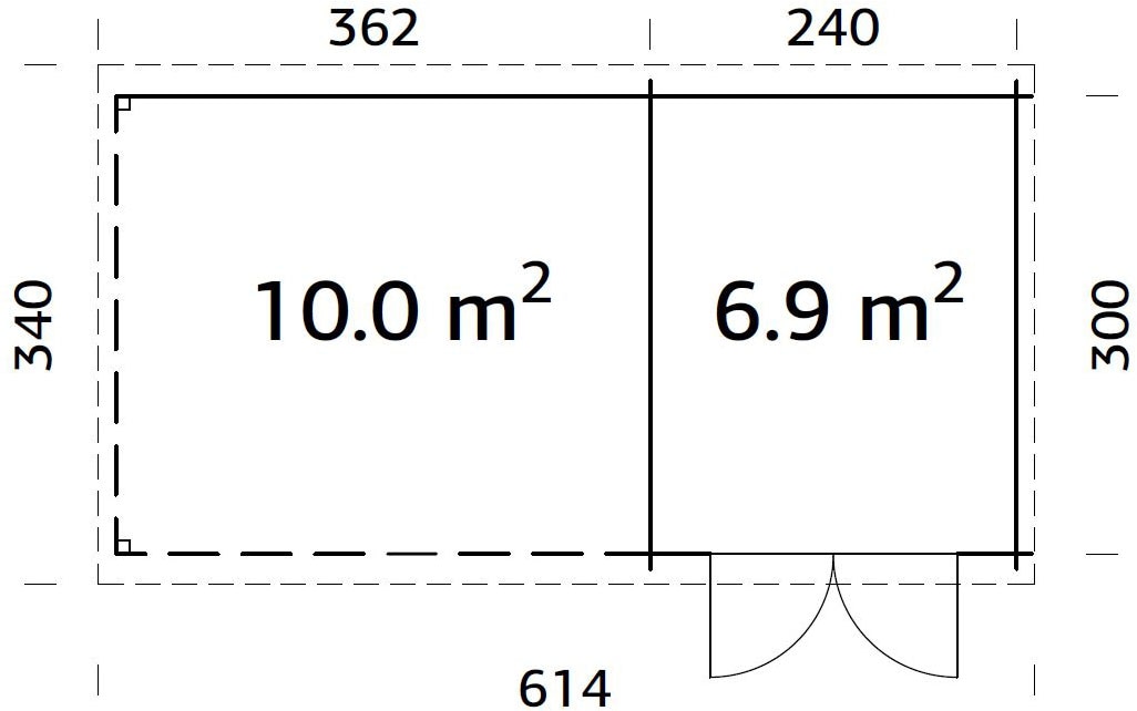 Palmako Gartenhaus »Ella« verschiedene Farben