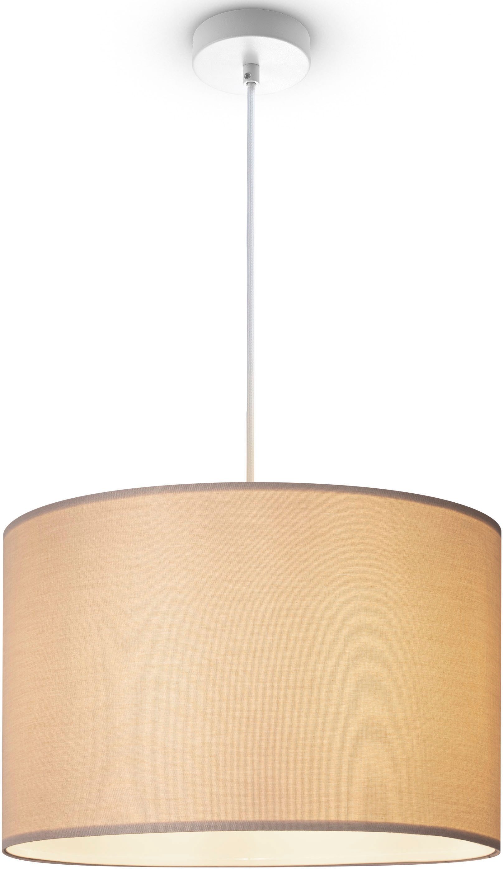 Paco Home Pendelleuchte »HUGO UNI COLOR«, 1 flammig, Leuchtmittel E27 | ohne Leuchtmittel, Deckenlampe LED Wohnzimmer Und Schlafzimmer, Unifarben, Deko E27