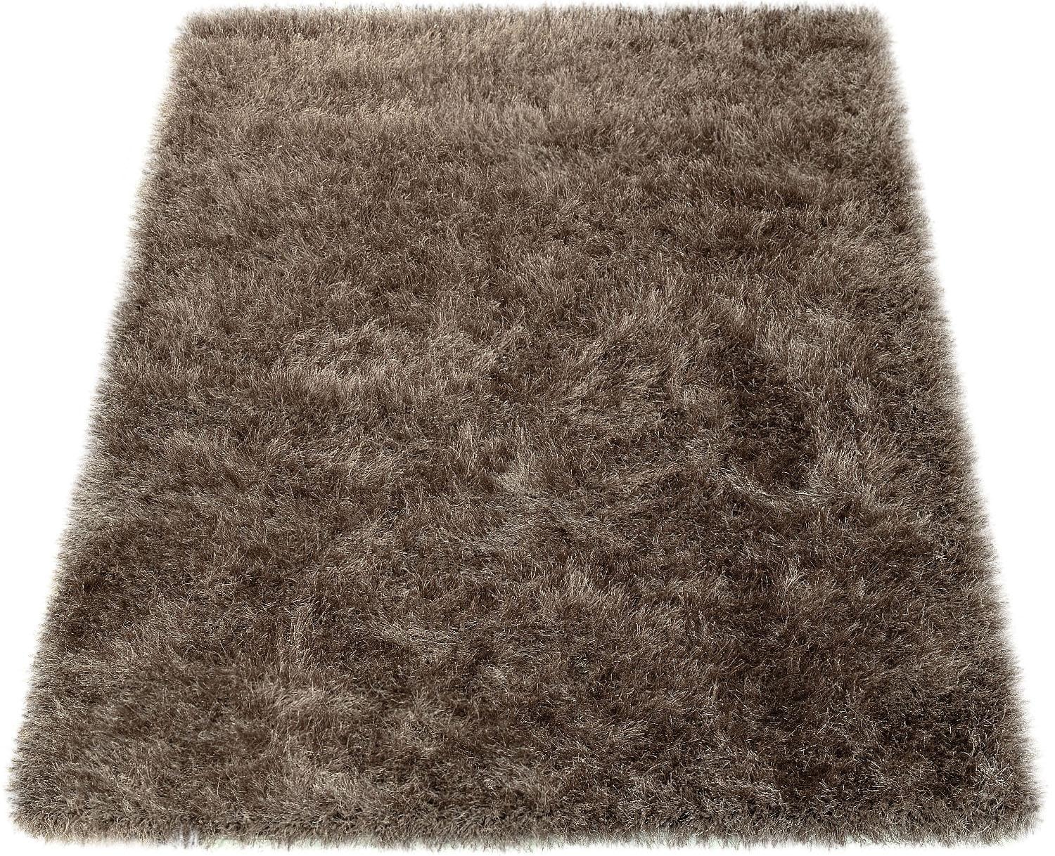 Paco Home Hochflor-Teppich »Glamour 300«, rechteckig, 70 mm Höhe, Uni Farben, mit weichem Glanz Garn, auch als Läufer erhältlich