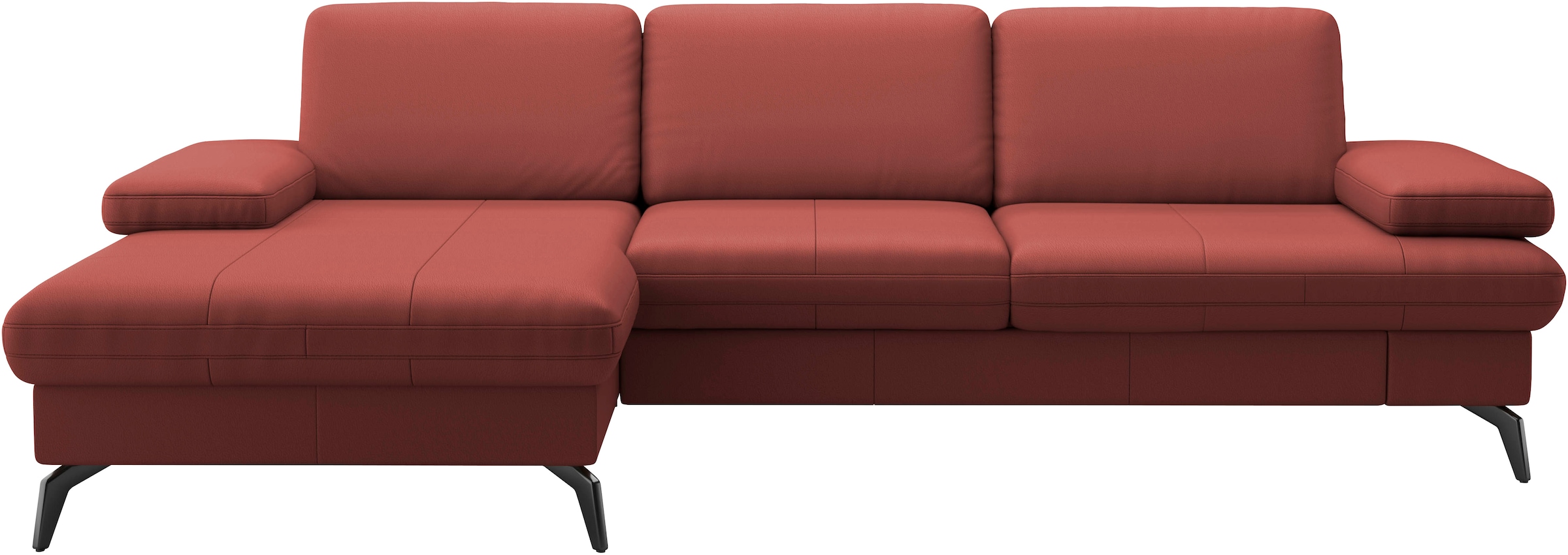 sit&more Ecksofa »Morris L-Form, inkl. Sitztiefenverstellung«, wahlweise mit Armteilverstellung, Bettfunktion & Bettkasten