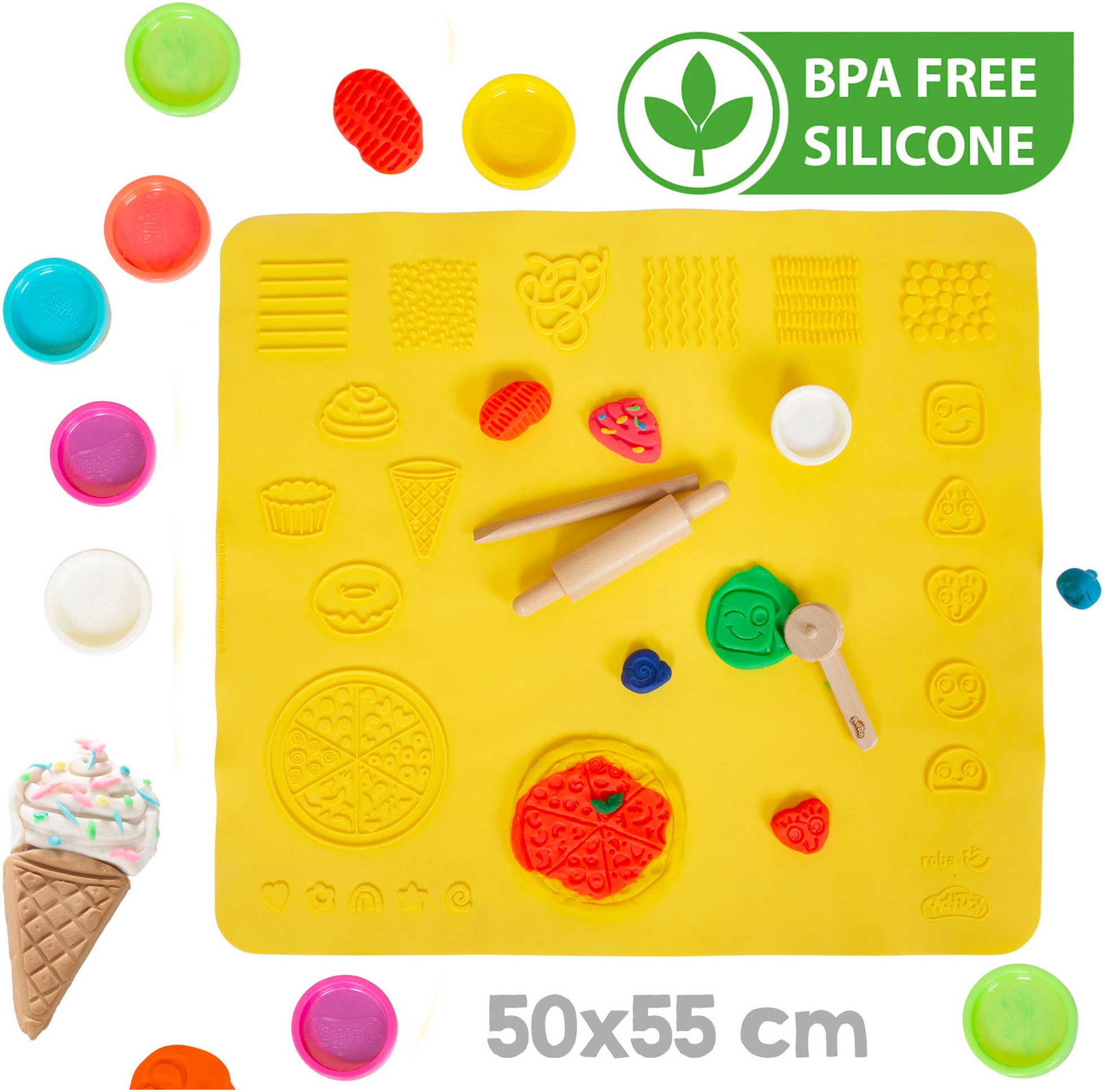roba® Kindersitzgruppe »Play-Doh«, (Set), inkl. 3D Kreativmatte, Knete und Zubehör