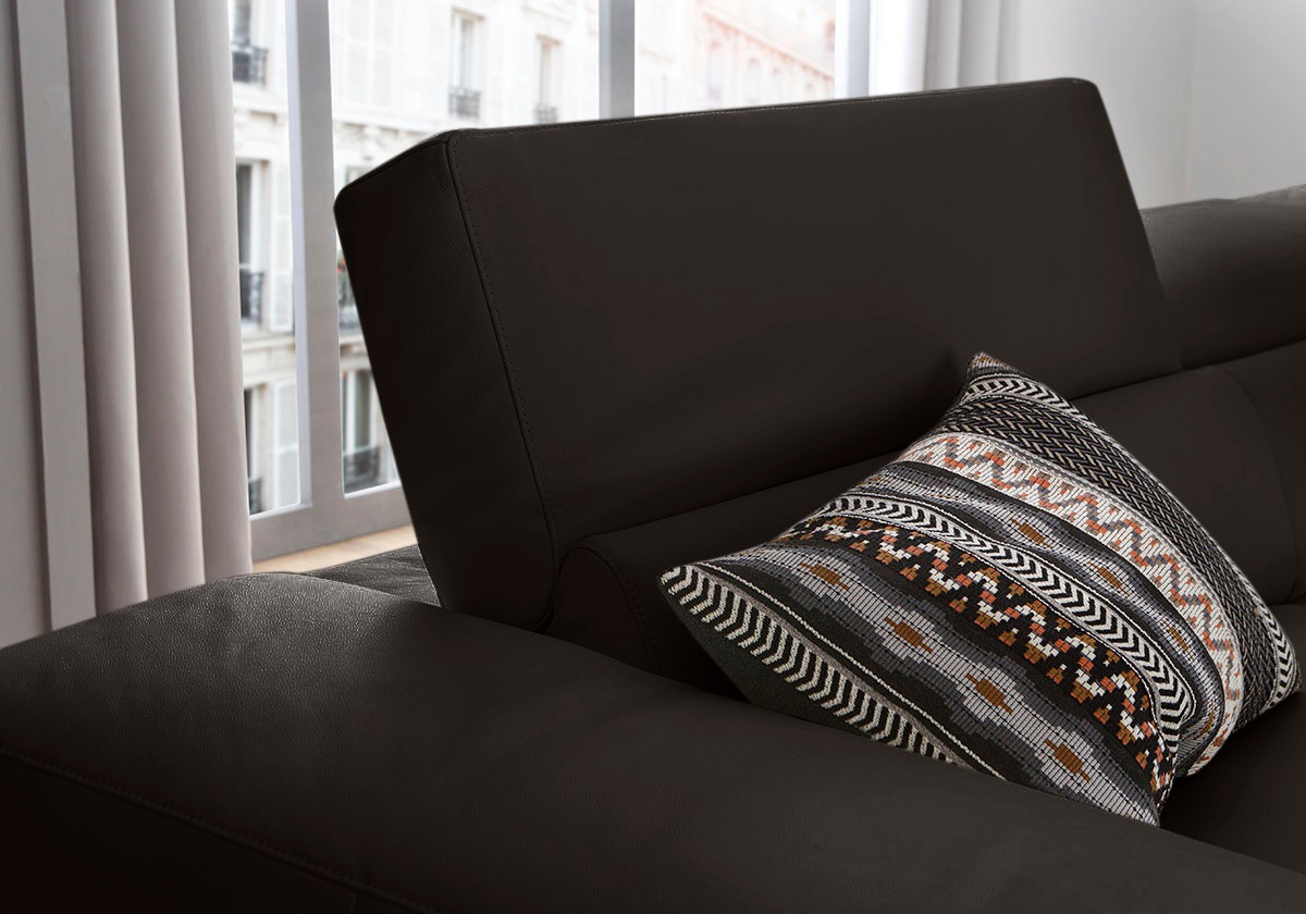 W.SCHILLIG Ecksofa »piedroo, Designsofa mit tollem Sitzkomfort, bequem und elegant, L-Form«, Kopfteilverstellung, wahlweise mit Sitztiefenverstellung, Breite 303cm