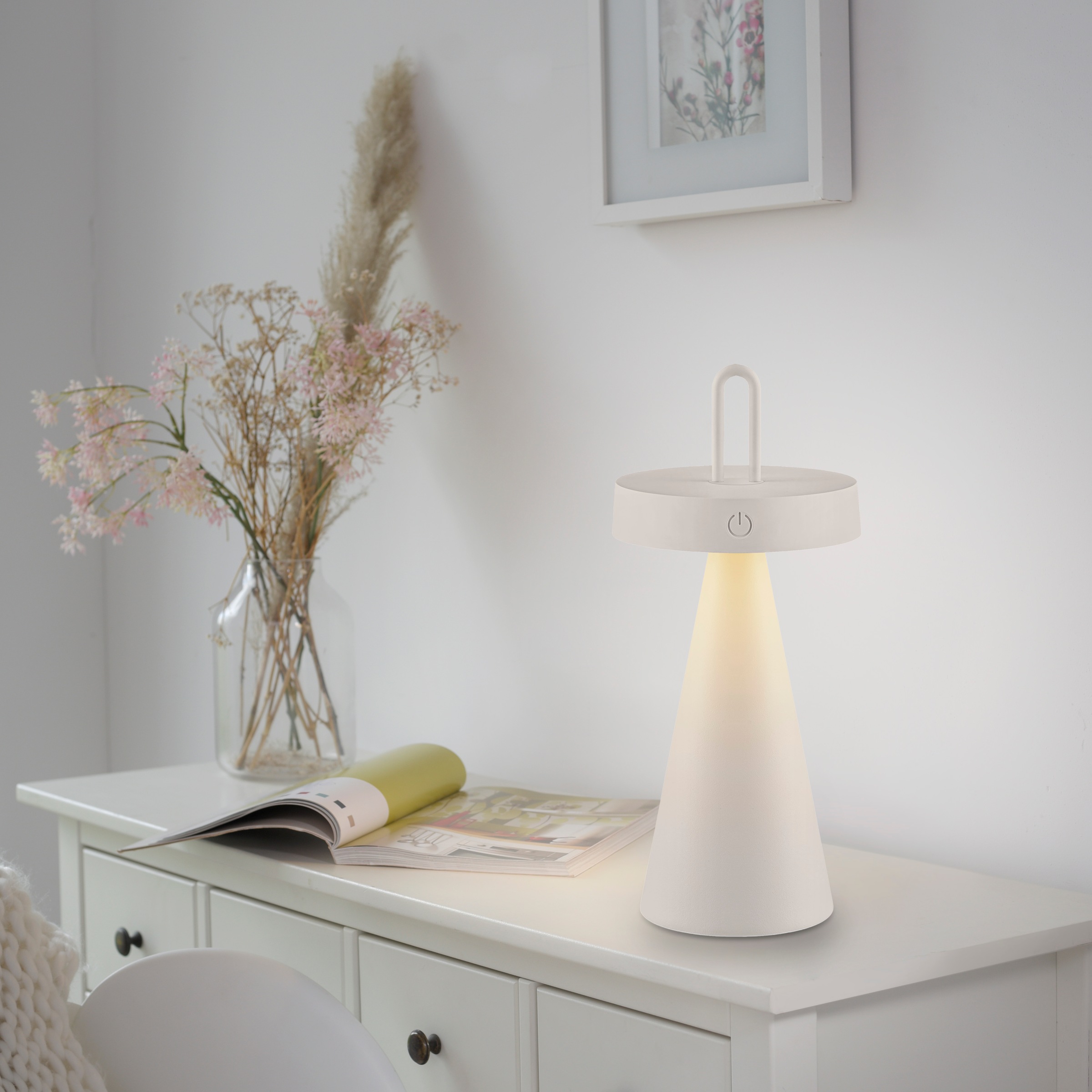 JUST LIGHT Tischleuchte »ALWA«, 1 flammig, Leuchtmittel LED-Modul | LED fest integriert, Akkuleuchte