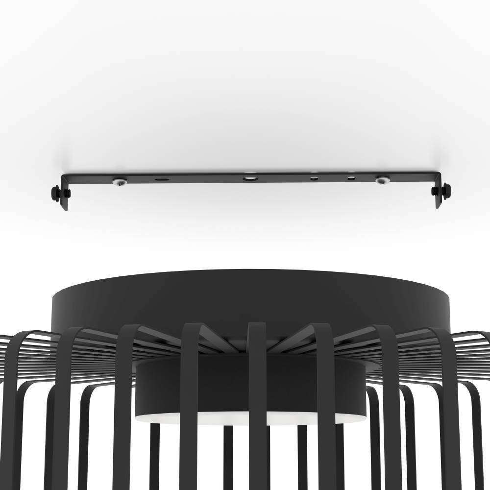 EGLO Deckenleuchte »GINESTRONE-Z Deckenlampe schwarz, ZigBee 3.0, Timer, Disco-Modus«, 1 flammig, Leuchtmittel LED-Modul | LED fest integriert, App / Sprachsteuerung Alexa, ‎22 x 45 x 45 cm, exkl. Fernbedienung