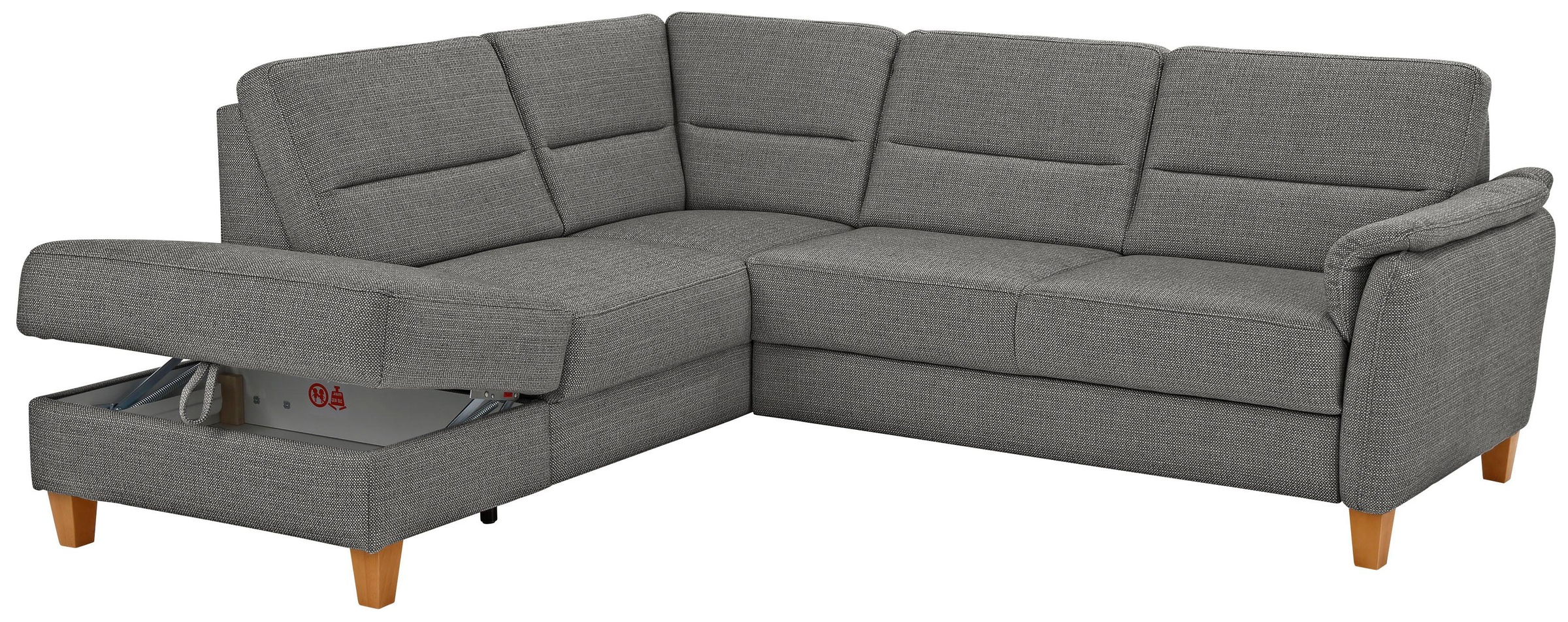 Home affaire Ecksofa »Palmera L-Form«, Federkern, wahlweise mit Bettfunktion und mit/ohne Stauraum