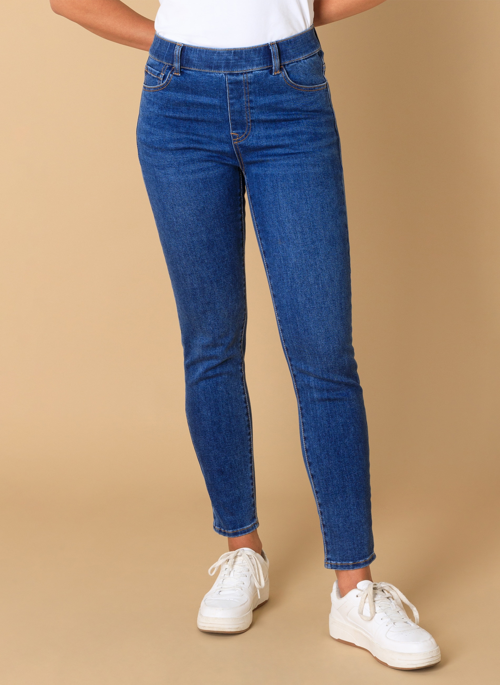 Base Level Jeggings »Anabel«, in blauer Waschung