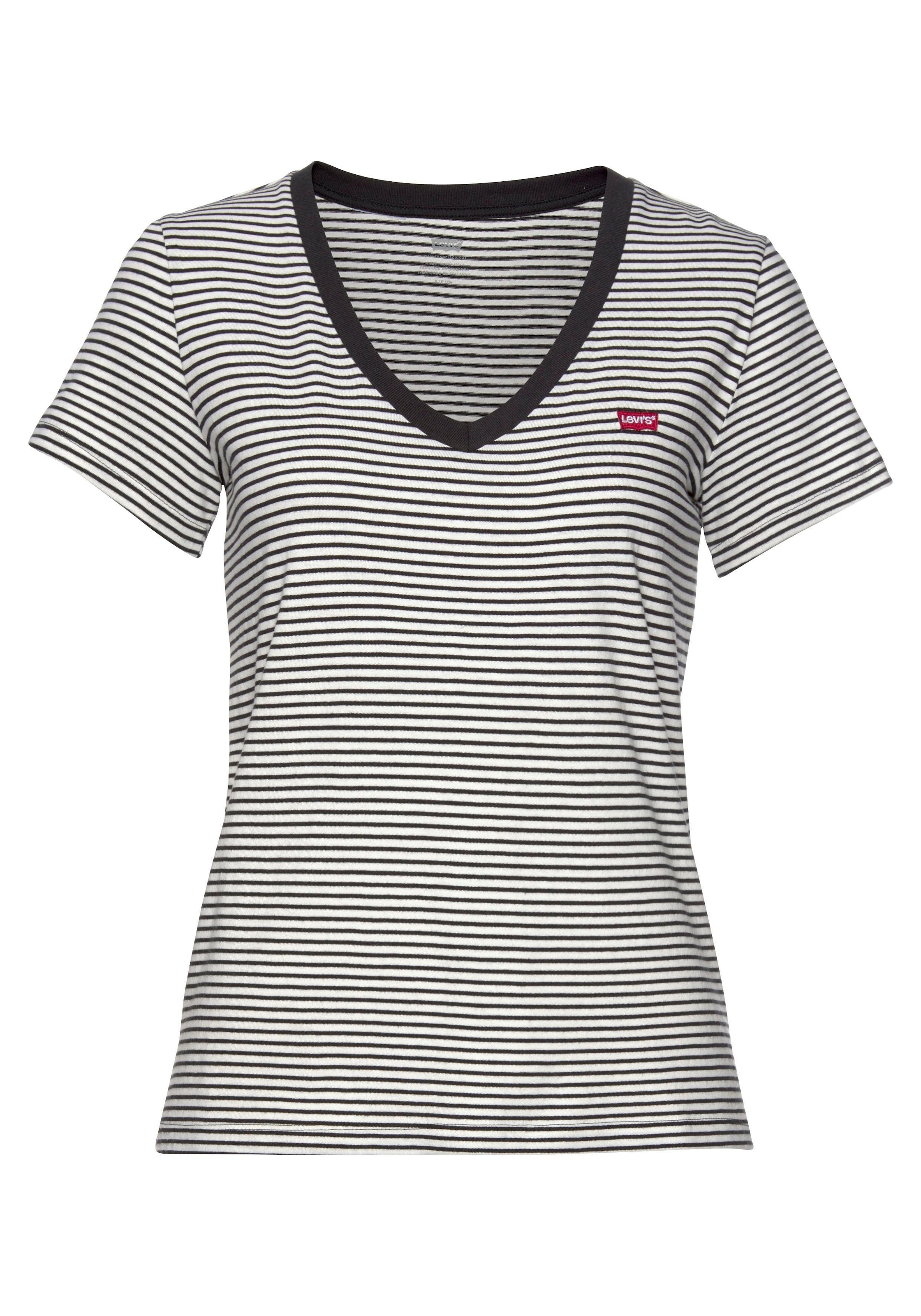 Levi's® V-Shirt »PERFECT VNECK« mit Mini-Batwing-Logostickerei