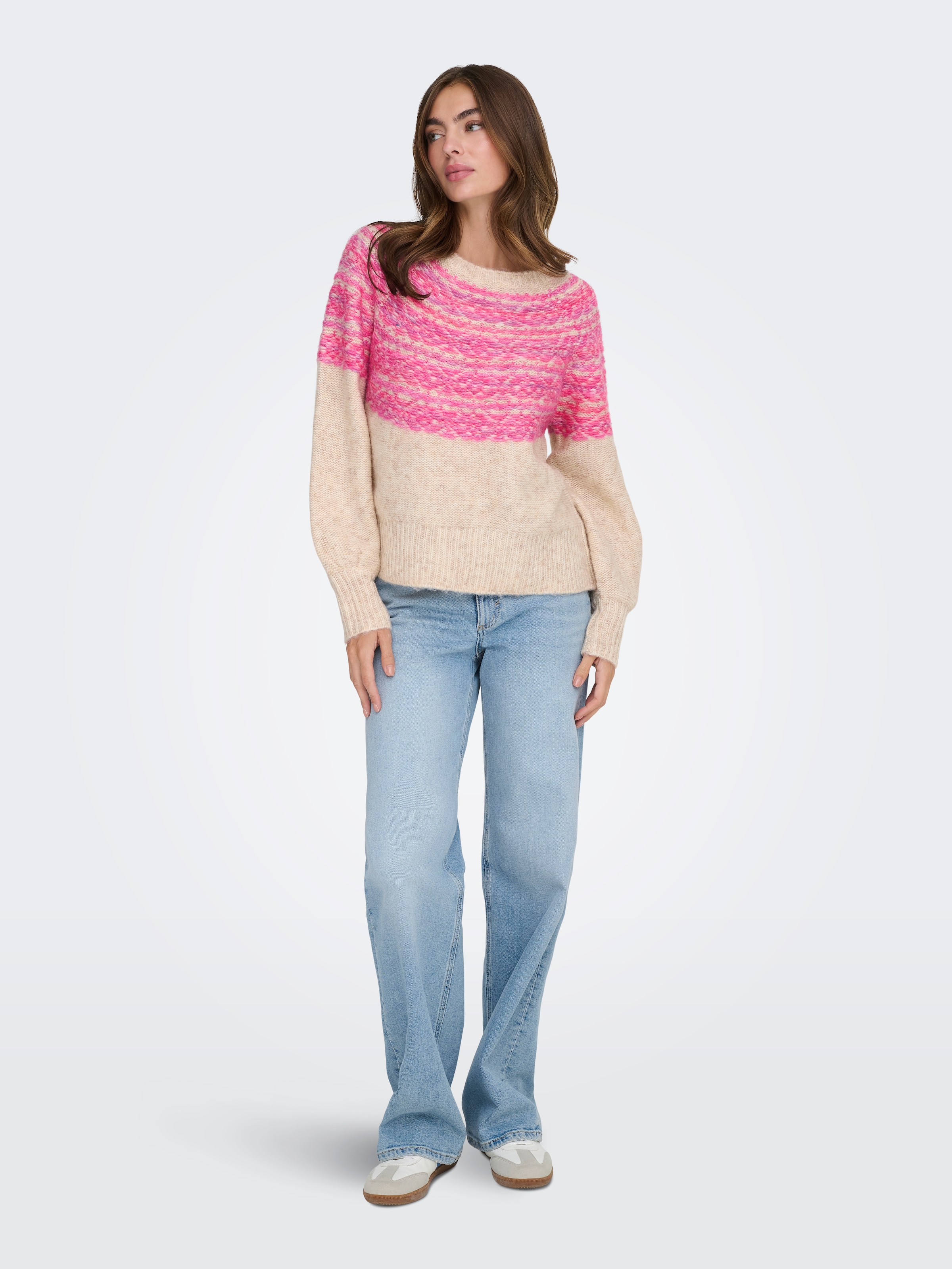 ONLY Strickpullover »ONLSIDONA LIFE LS JQ O-NECK KNT«
