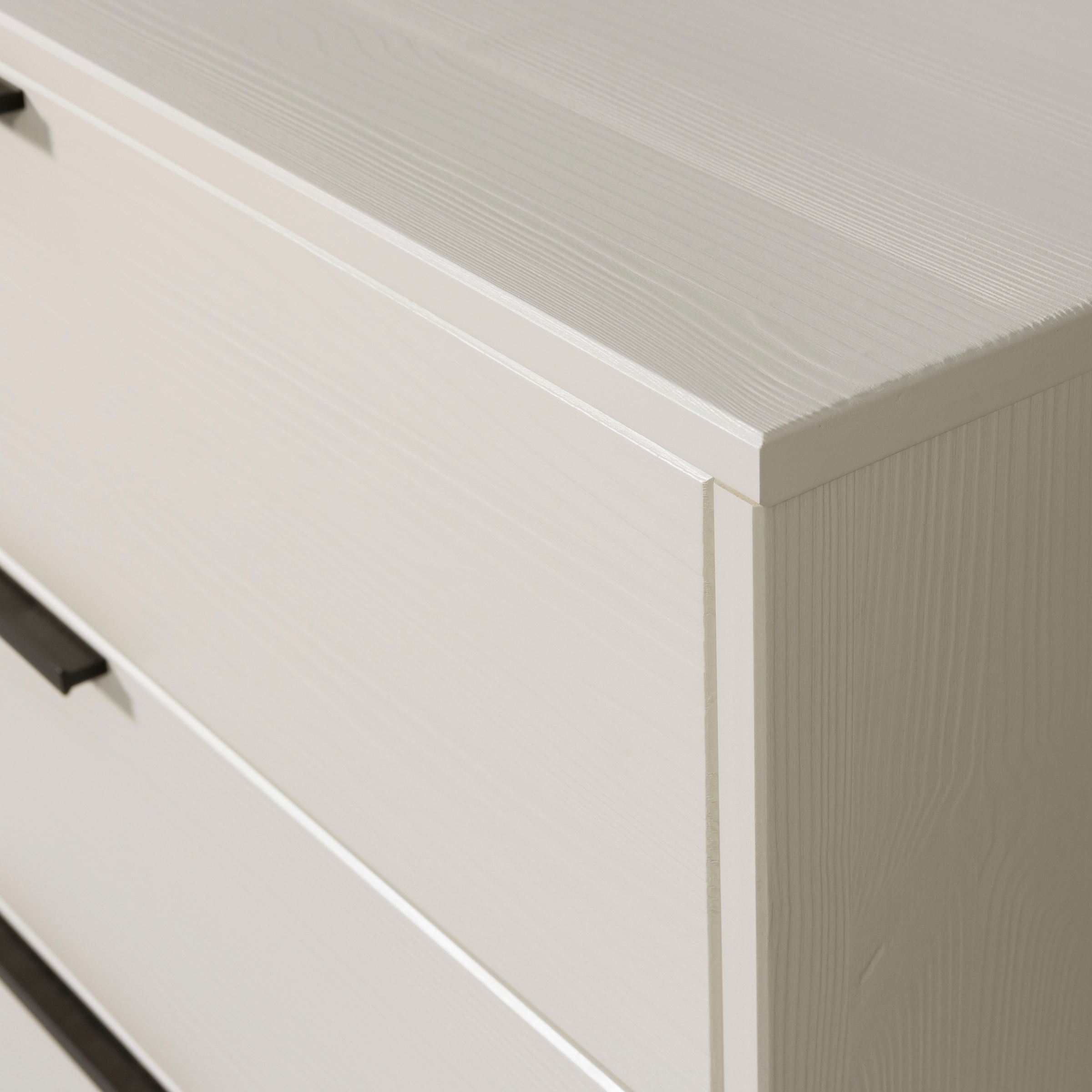 WOOOD Kommode »Adam FSC®-Kiefernholz gebürstet mit Metallgriffen, H93 x B94 x T52 cm« Tragkraft 15 kg pro Auszug, Schutzlackierte Oberfläche, Metallgestell