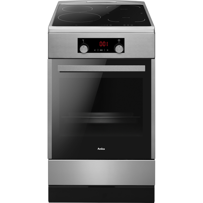 AMICA Induktions-Standherd »SHI 905 150 E« mit Teleskopauszug nachrüstbar Steam Clean edelstahlfarben Teleskopauszug nachrüstbar