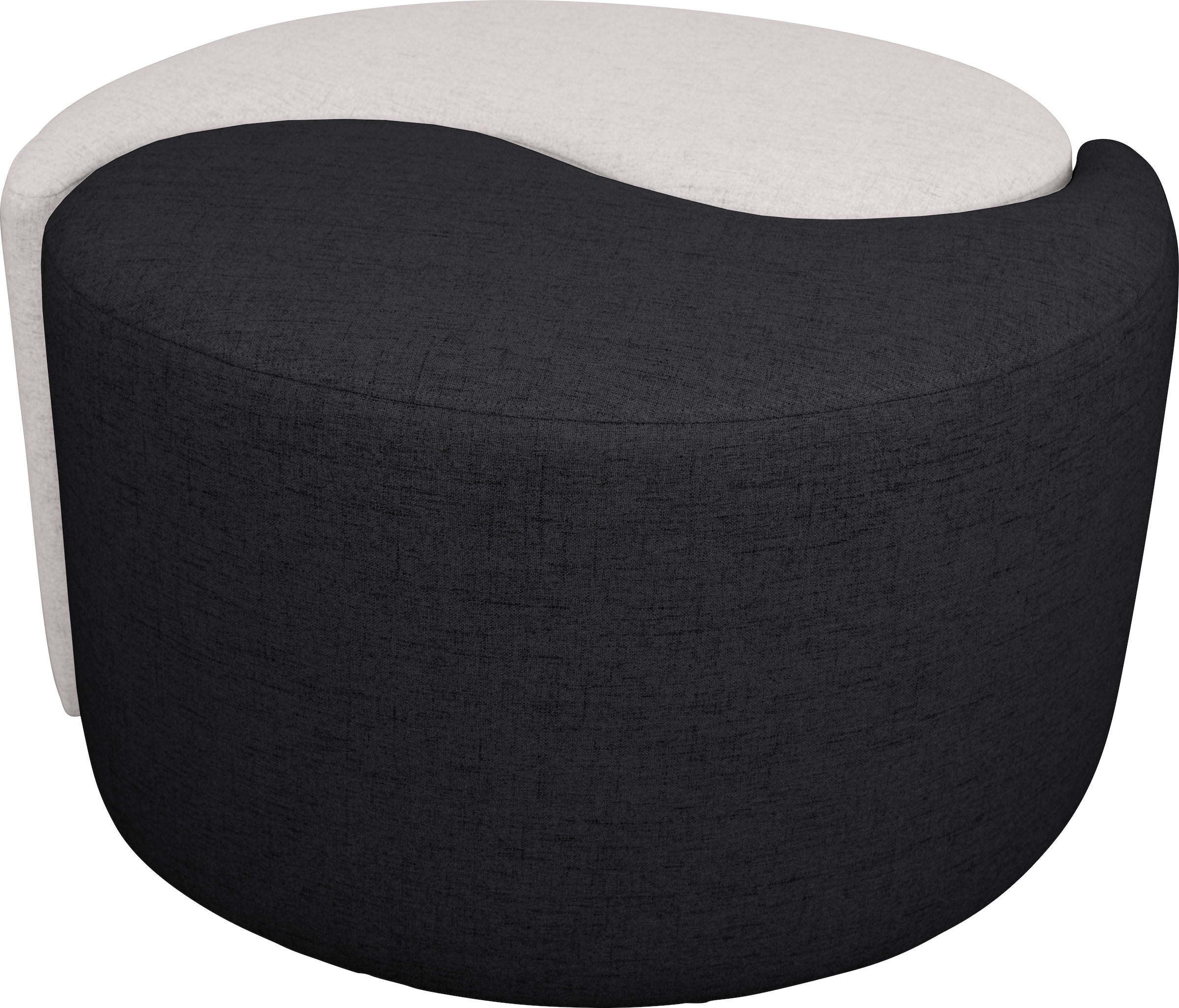 Home affaire Polsterhocker »Yin&Yang Durchmesser 82cm«, 2teilig, einzeln stellbar oder Yin-Yang-Optik
