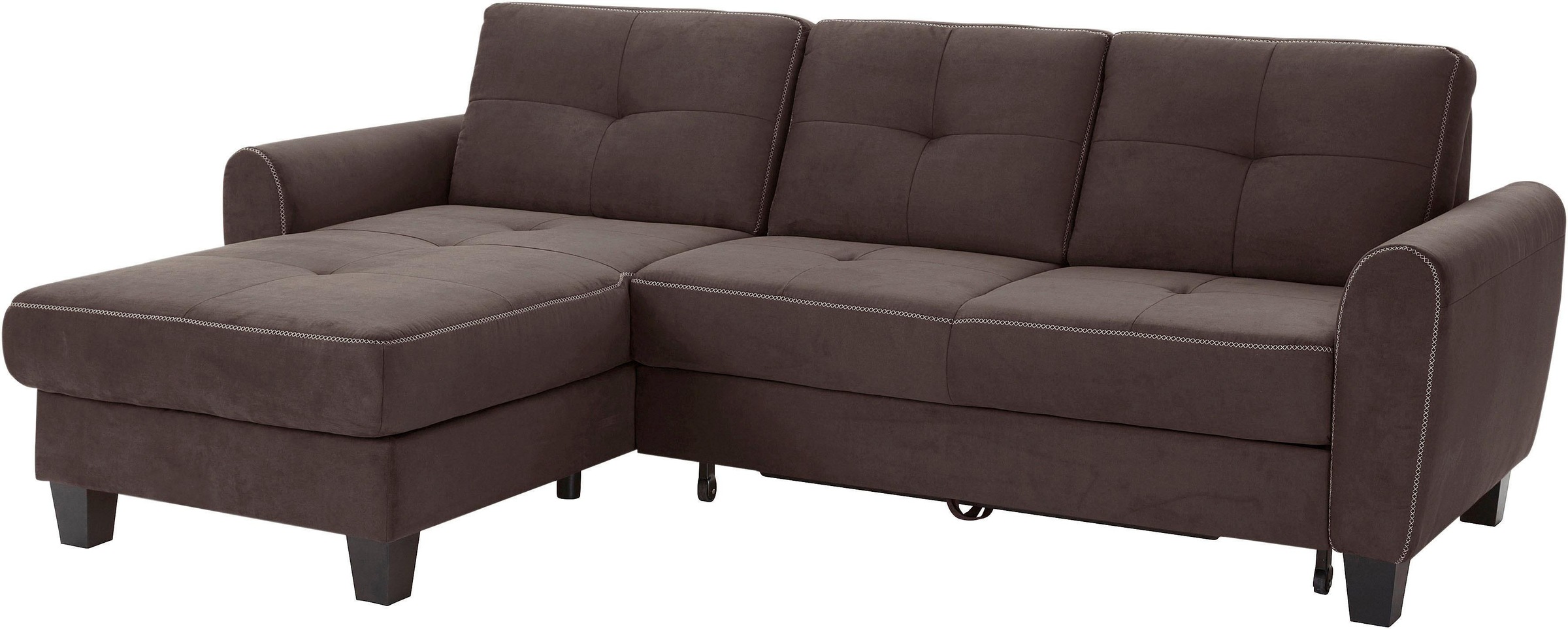 sit&more Ecksofa »Varese L-Form«, mit Federkern, wahlweise mit Bettfunktion und Stauraum