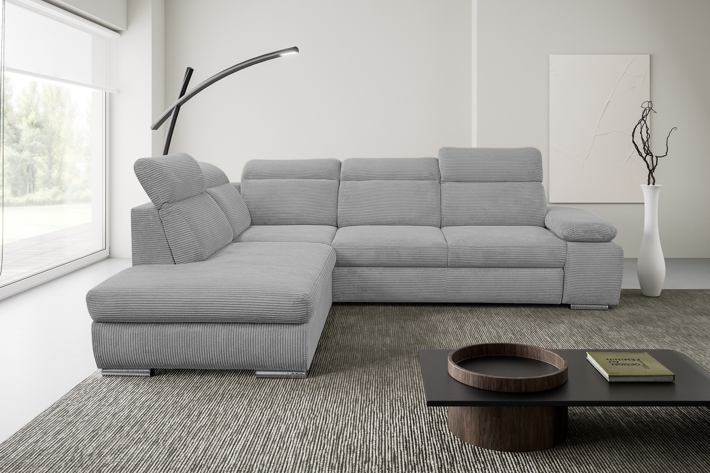 WERK2 Ecksofa »Alicante Cord, inkl. Bettfunktion & Bettkasten, Breite 280cm günstig online kaufen