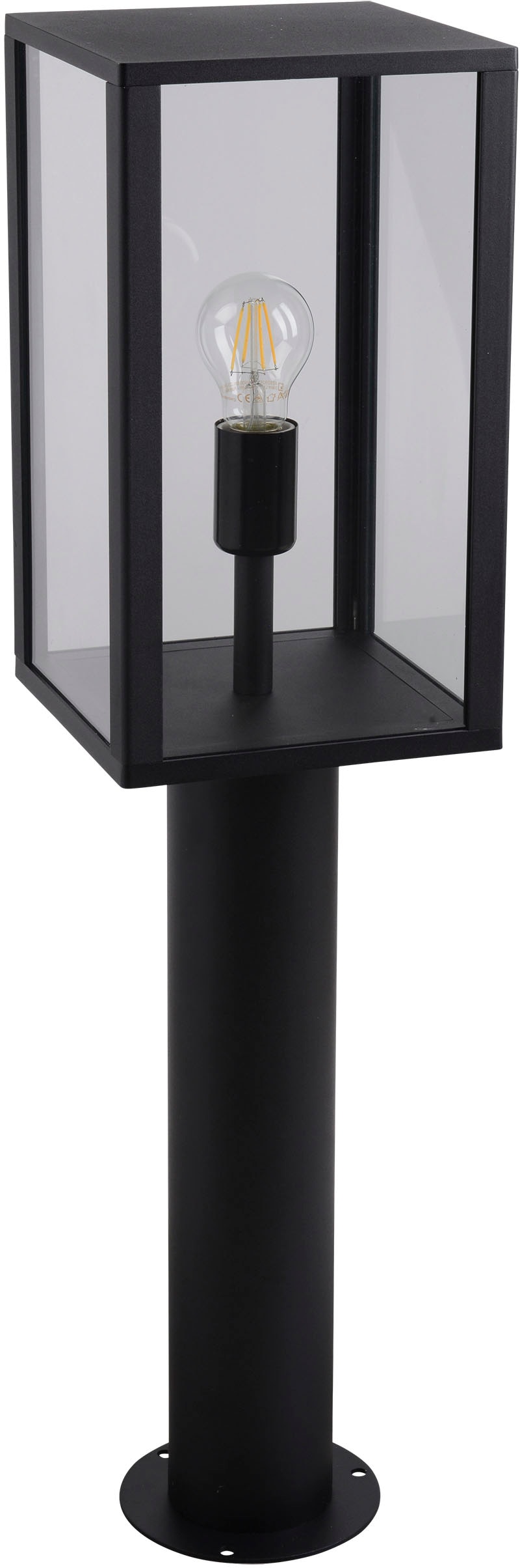 näve Außen-Stehlampe »AILA«, 60W, kaufen online 1x schwarz Glas, flammig-flammig, exkl. eckig, Aluminium, E27 Sockelleuchte, 1