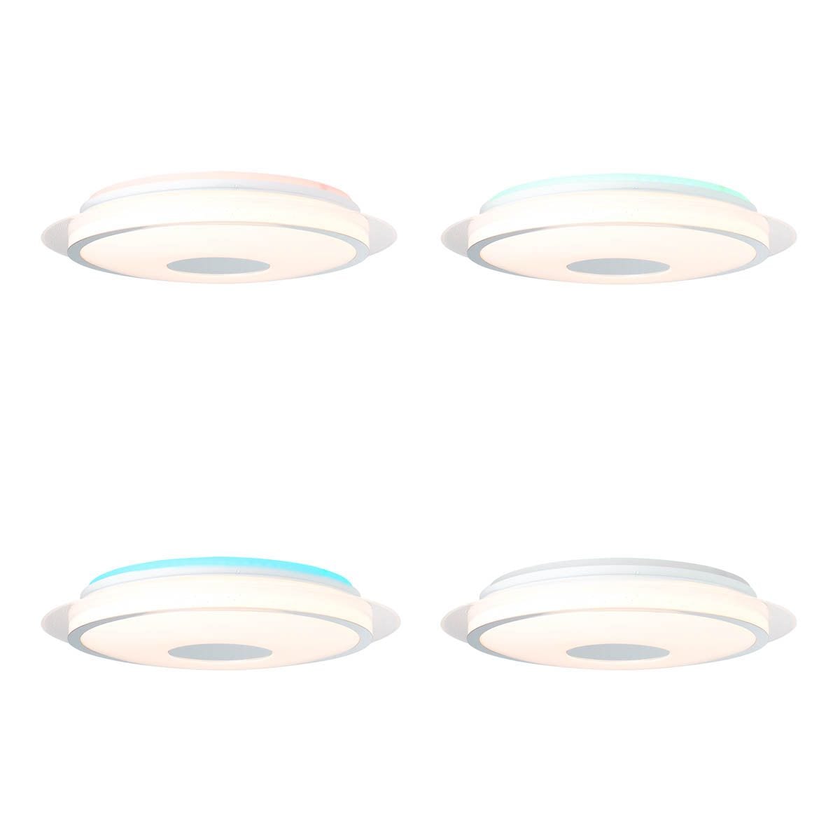 Brilliant Deckenleuchte »Viktor«, 1 flammig, Leuchtmittel LED-Modul | LED fest integriert, LED Deckenlampe 45cm weiß-silber