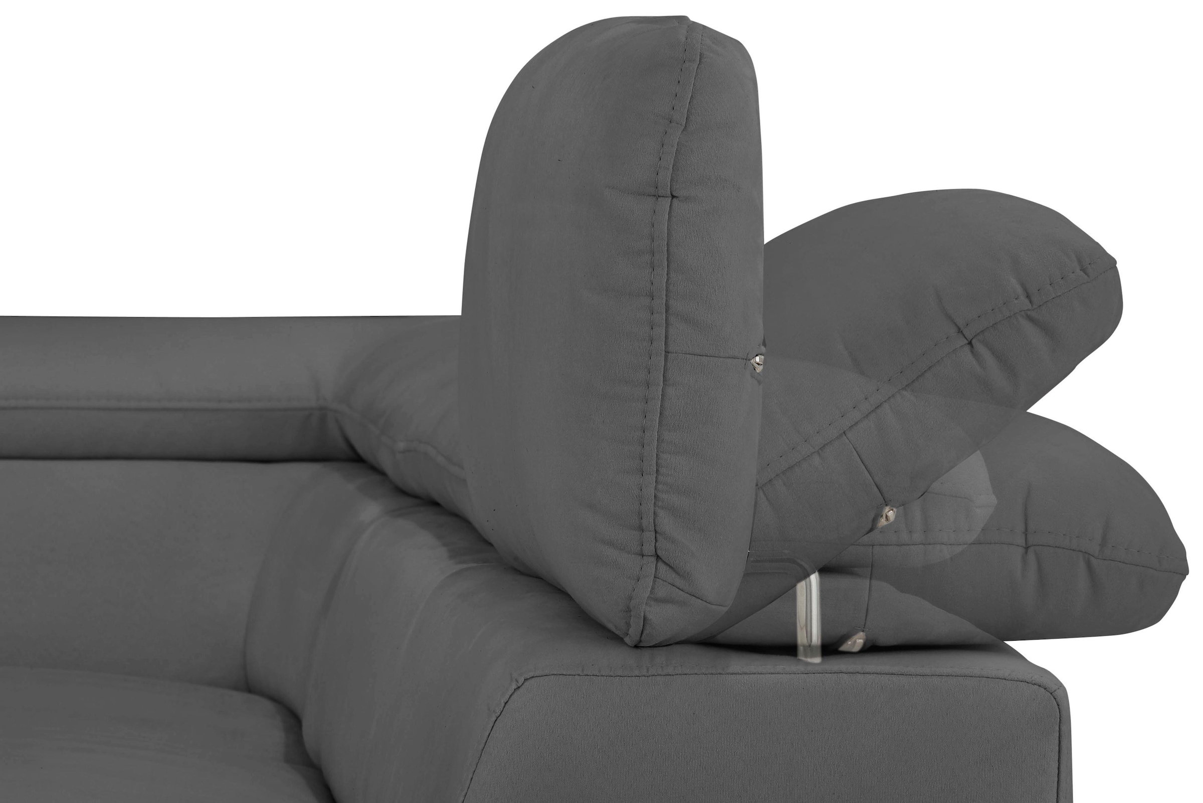 Home affaire Ecksofa »Alberto L-Form«, mit Kopfteilverstellung, wahlweise mit Bettfunktion