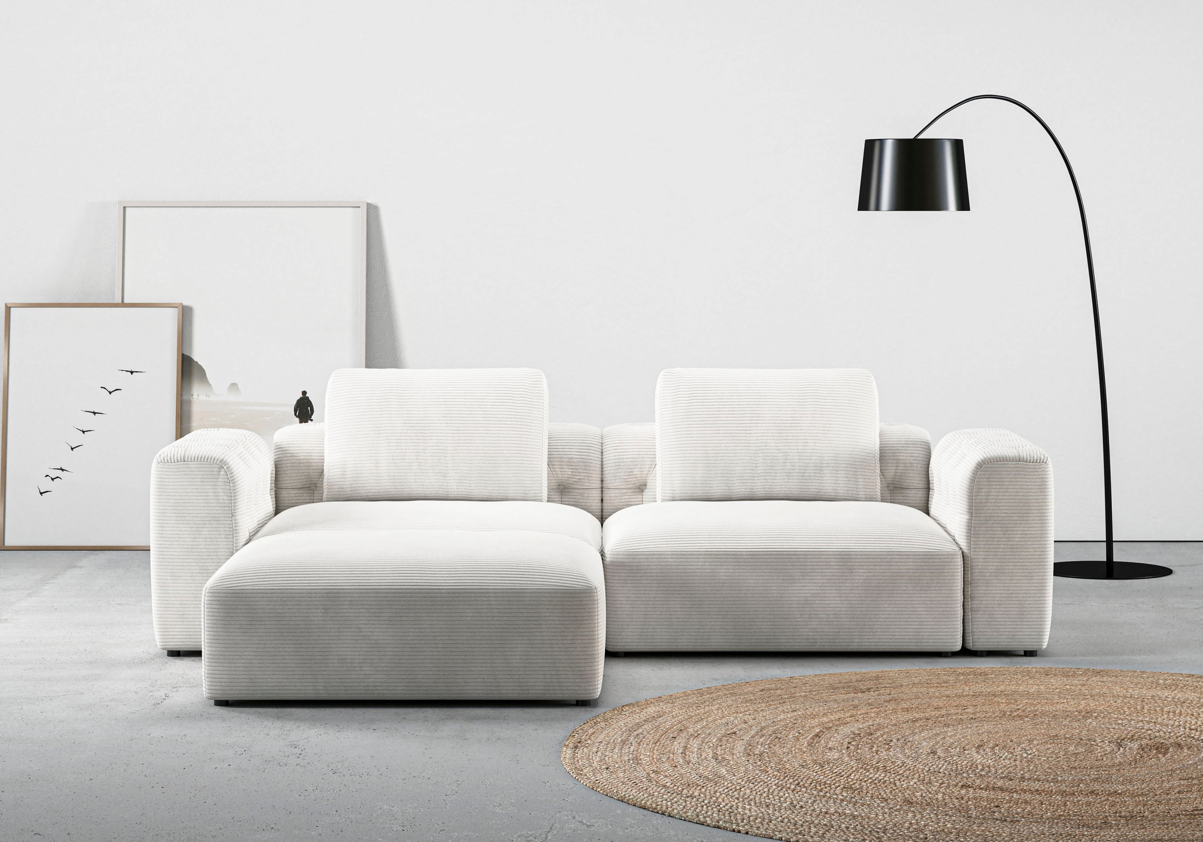 RAUM.ID Ecksofa »Cushid L-Form«, Modulset, bestehend aus 3 Teilen günstig online kaufen