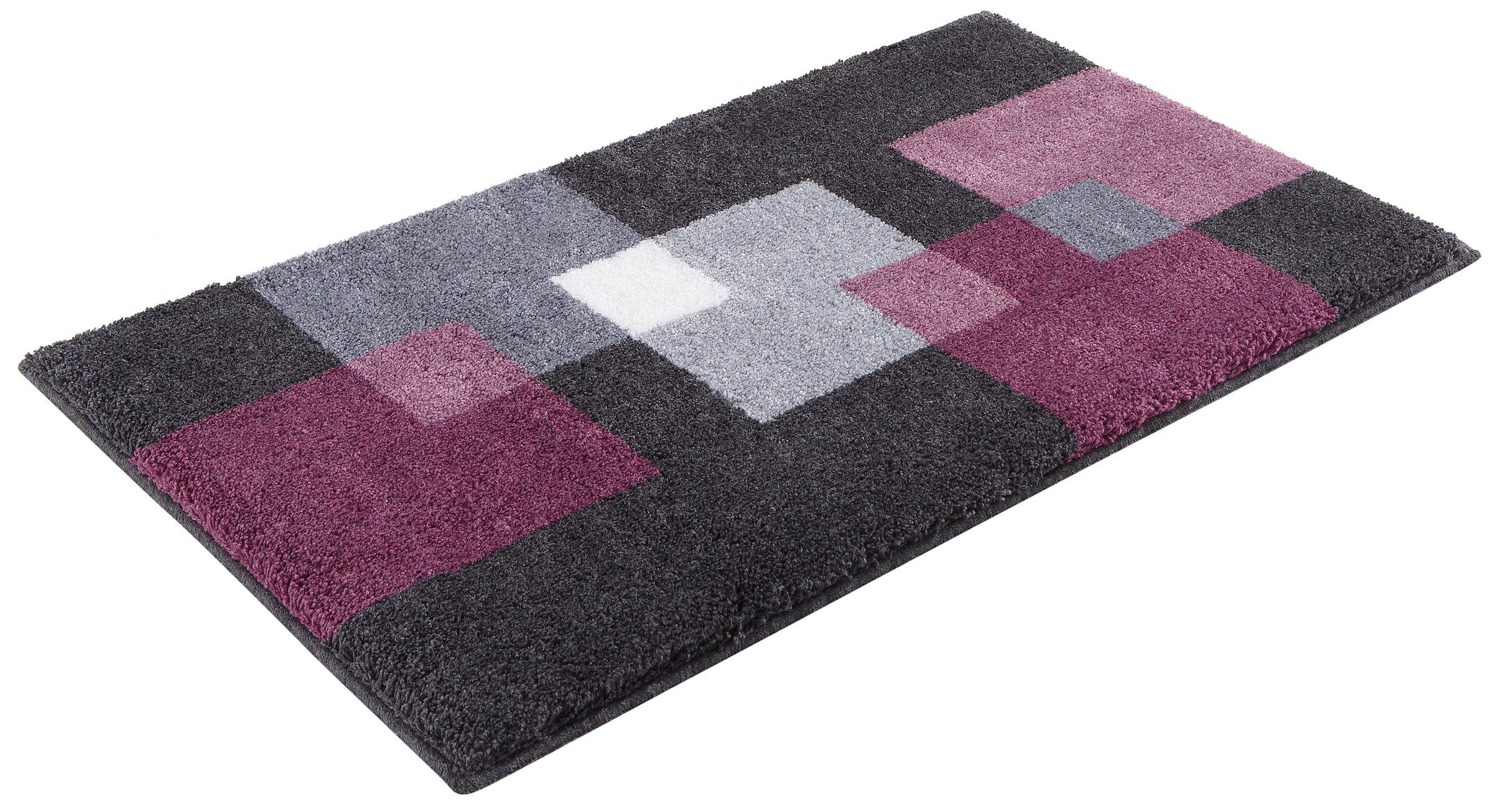 Grund Badematte »Paxos«, rutschhemmend beschichtet, strapazierfähig-fußbodenheizungsgeeignet, geometrisches Design, modern, flauschig, softer Flor, Made in Europe