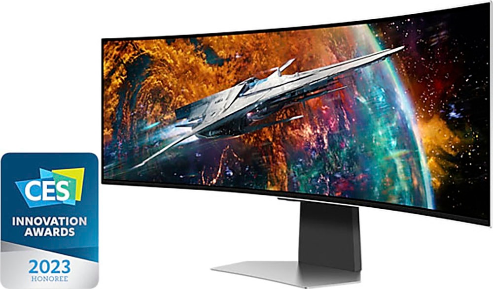 Samsung Curved-Gaming-OLED-Monitor »Odyssey OLED G9 S49CG954SU«, 124 cm/49 Zoll, 5120 x 1440 px, Quad HD, 0,03 ms Reaktionszeit, 240 Hz, 0.03ms (G/G)