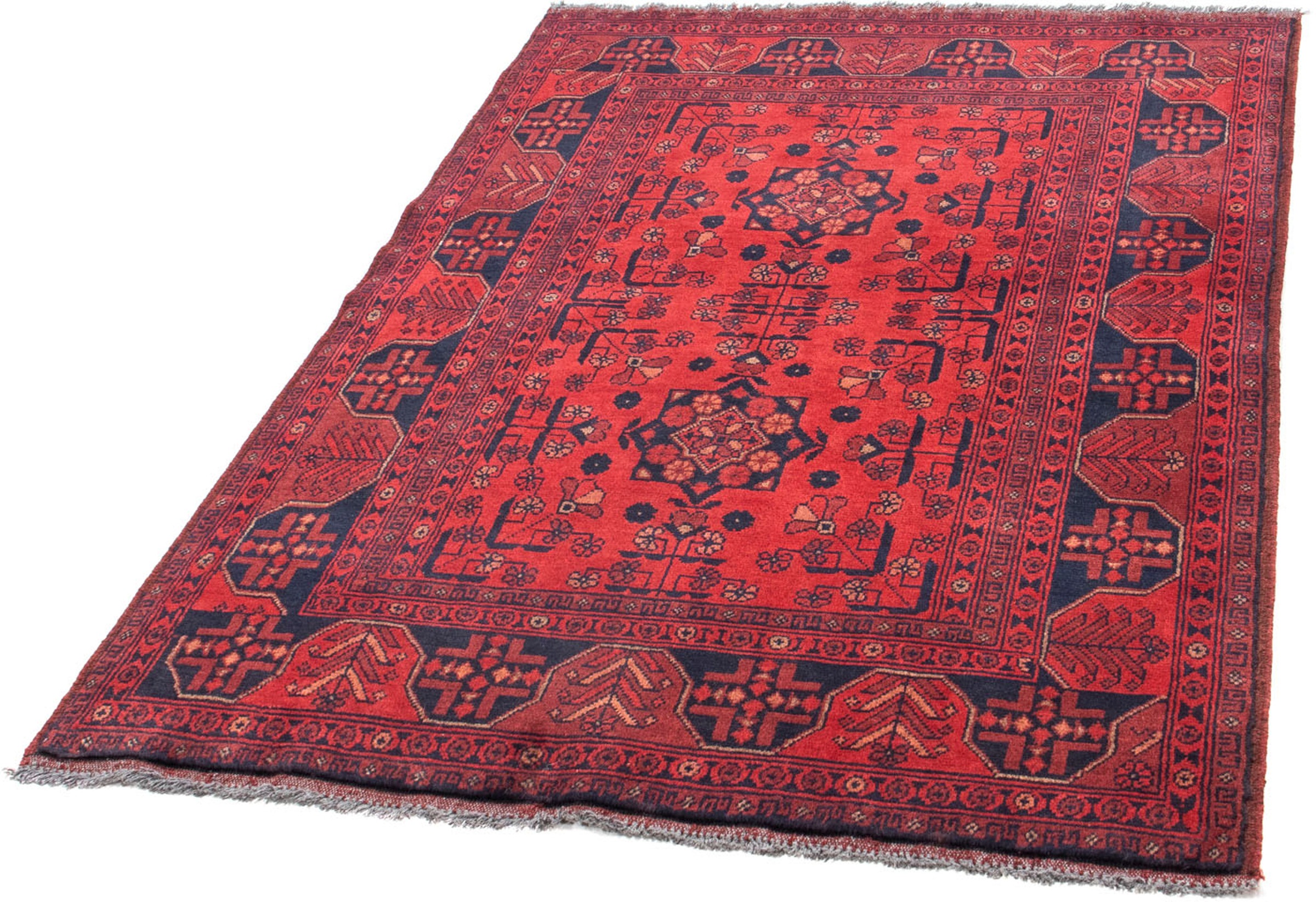 morgenland Orientteppich »Afghan - Kunduz - 151 x 103 cm - rot«, rechteckig günstig online kaufen