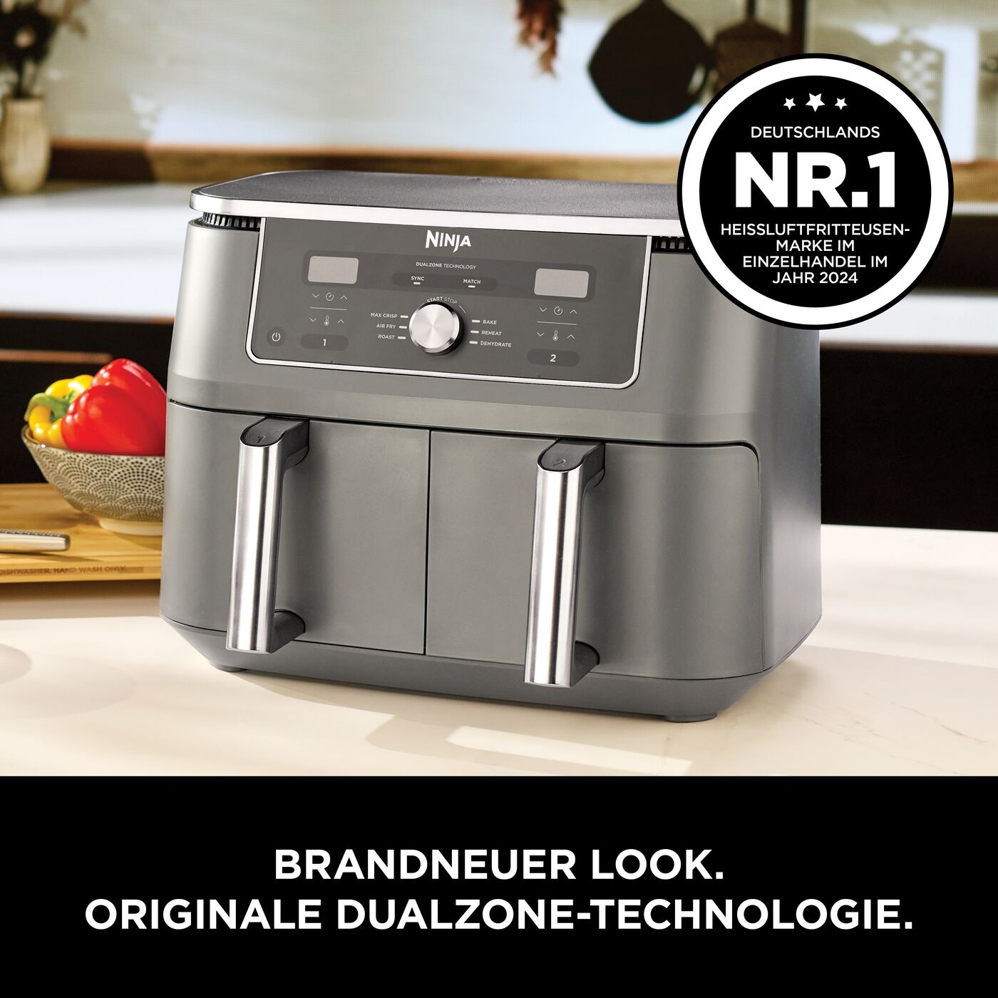 NINJA Heißluftfritteuse »MAX 6-in-1 Dual Zone Air Fryer 9,5L DZ400EU« 2470 günstig online kaufen