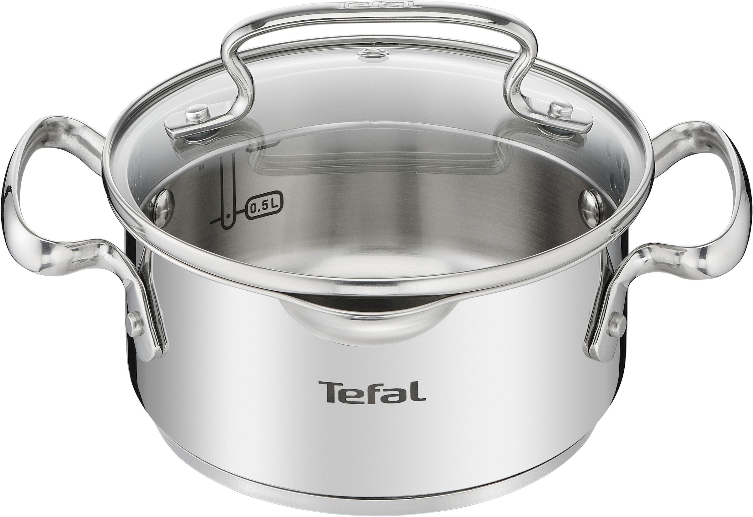 Tefal Kochtopf »Duetto+«, Edelstahl 18/10, hochglanzpoliert, Glasdeckel mit günstig online kaufen