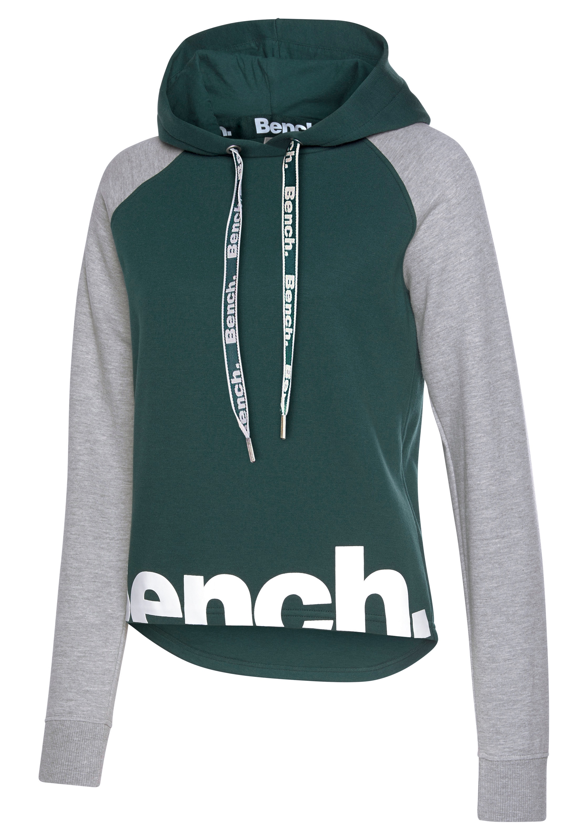 Bench. Loungewear Kapuzensweatshirt, mit farblich abgesetzten Ärmeln und Logodruck, Loungeanzug, Hoodie