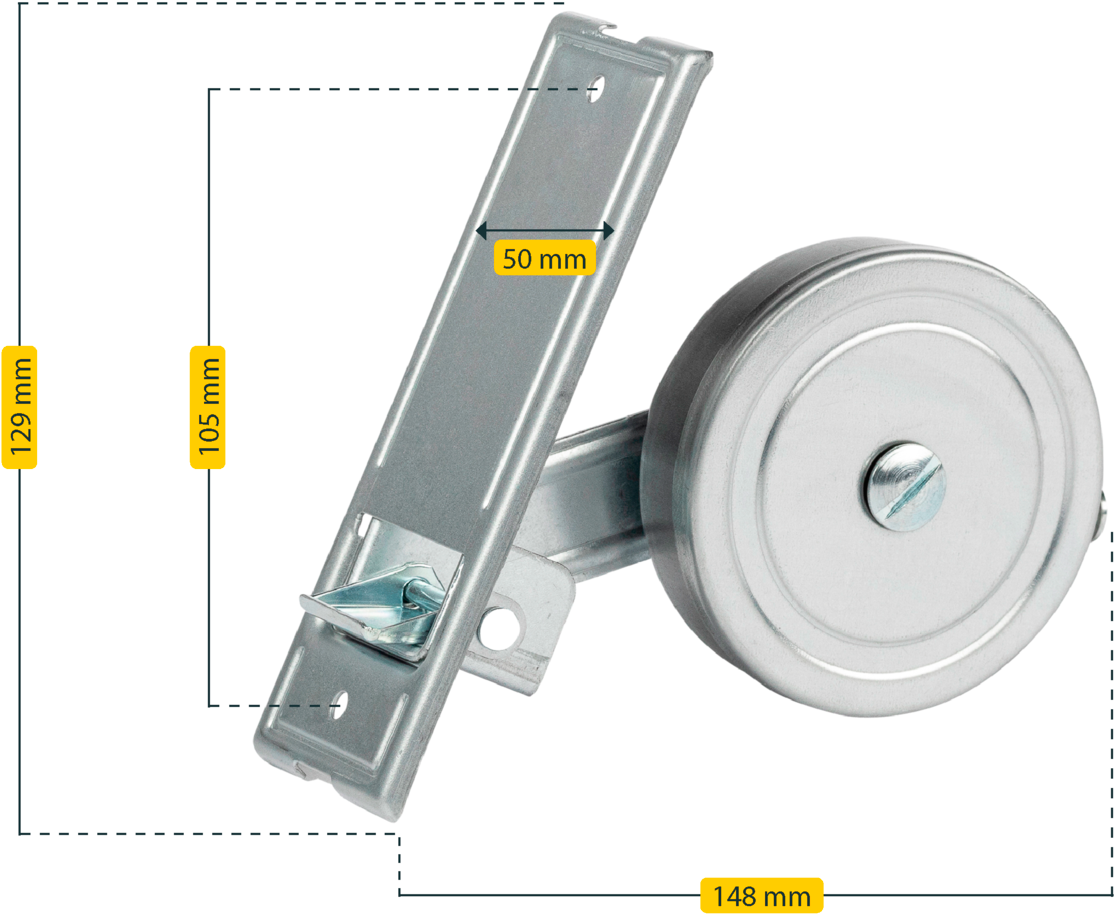 SCHELLENBERG Einlass-Gurtwickler »für das Rollladensystem Maxi, Lochabstand 10,5 cm, Unterputz-Montage« Set, 3 Stk. tlg. für Rollladengurte mit 23 mm Breite