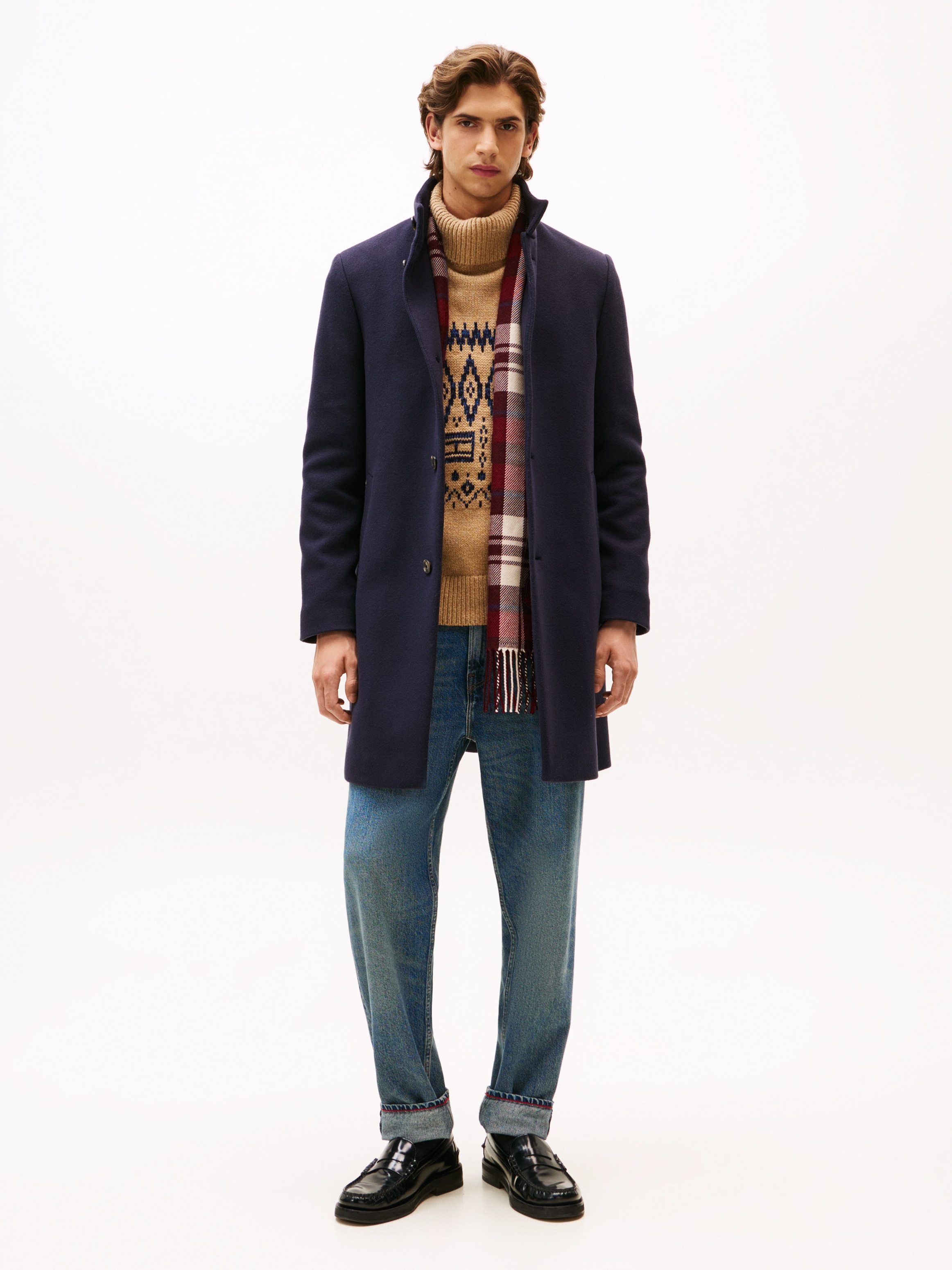 Tommy Hilfiger Wollmantel »DC WOOL STAND COLLAR« Regular fit