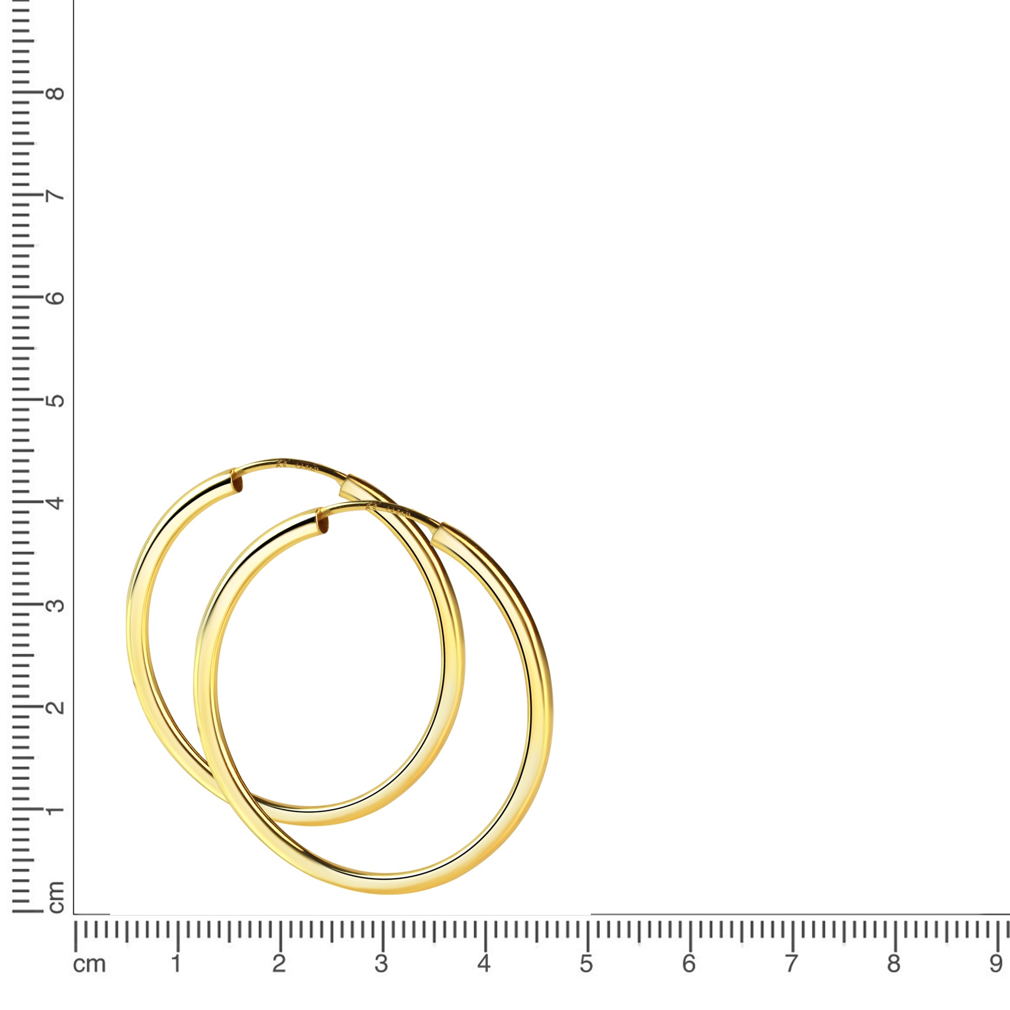 Vivance Paar Creolen »925/- Sterling Silber vergoldet 40mm«
