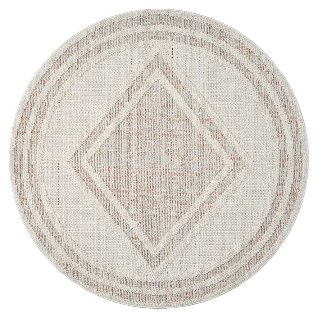 Carpet City Teppich »LINDO 8853«, rund, 11 mm Höhe, Kurzflor, Hochtief-Must günstig online kaufen