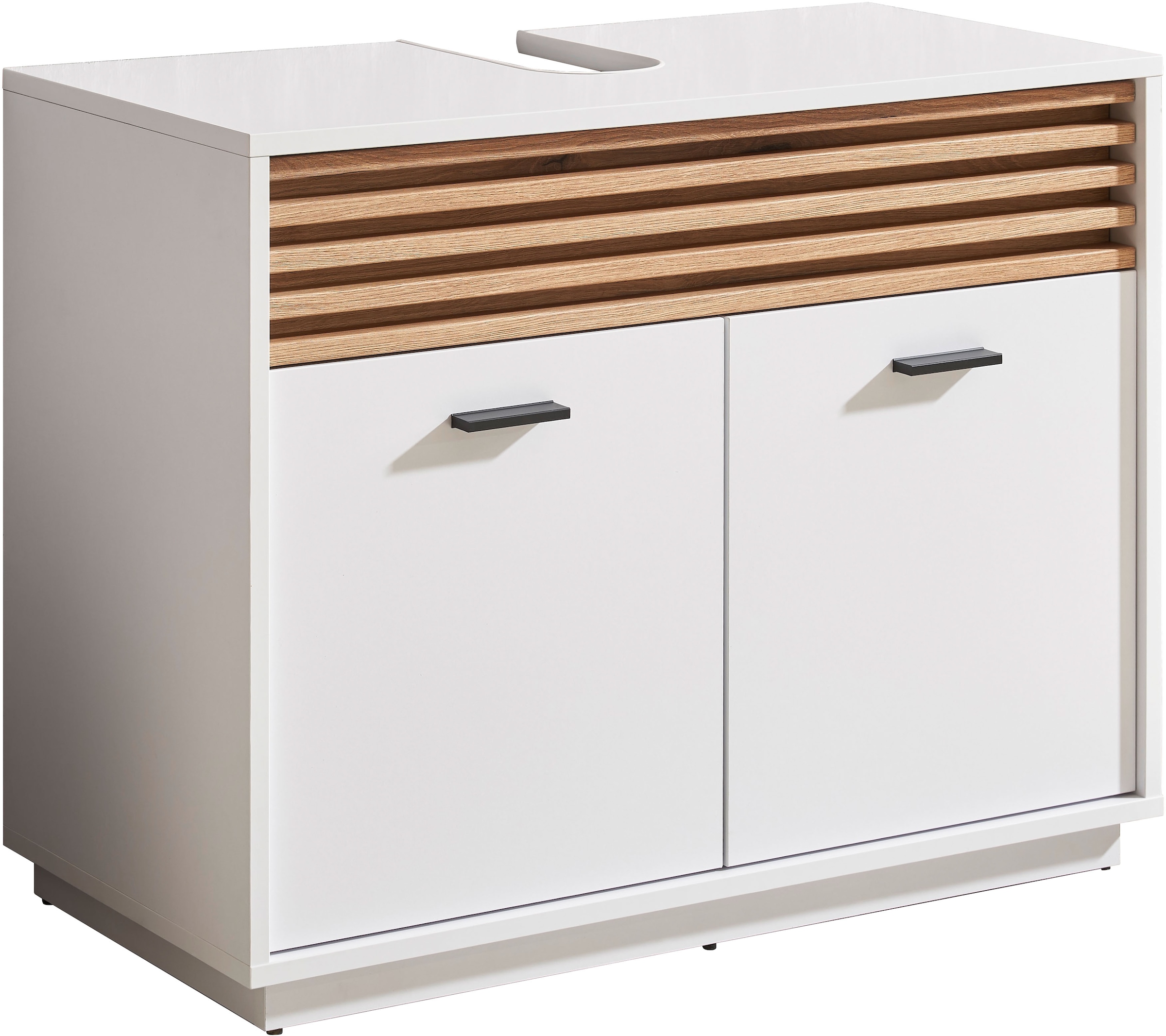 BASIC by Balculina Waschbeckenunterschrank »Liguria B/H/T 80x64x40 cm« 1 Stk. tlg. Breite 80cm, Unterflurauszug, FSC-Mix 70%