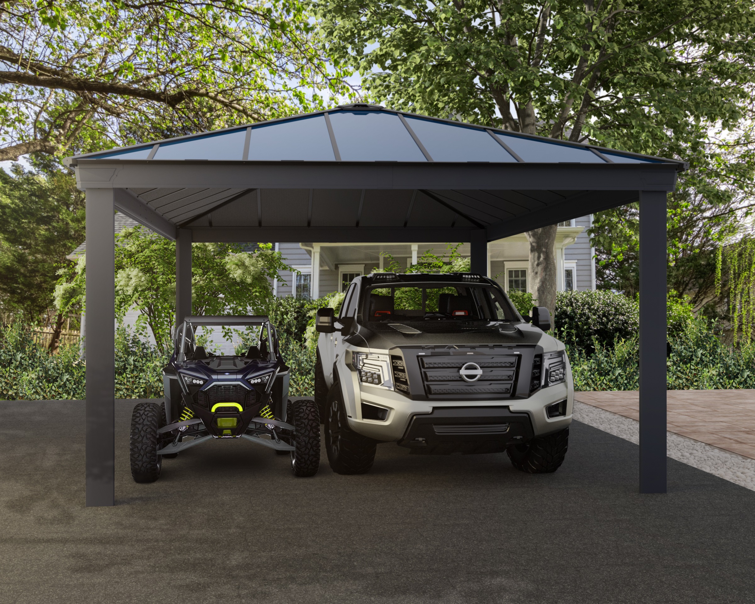 PALRAM - CANOPIA Doppelcarport »Colorado« Aluminium 544 cm Anthrazit 100% UV-geschützt Anthrazit