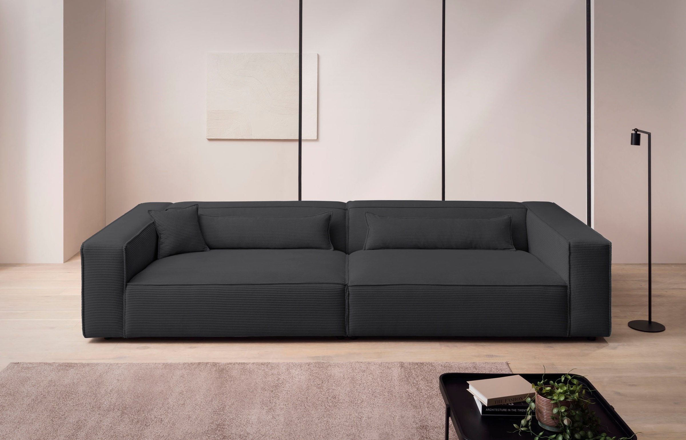 LeGer Home by Lena Gercke 3-Sitzer »PIARA XXL, Sofa mit Kedernaht in Cord, günstig online kaufen