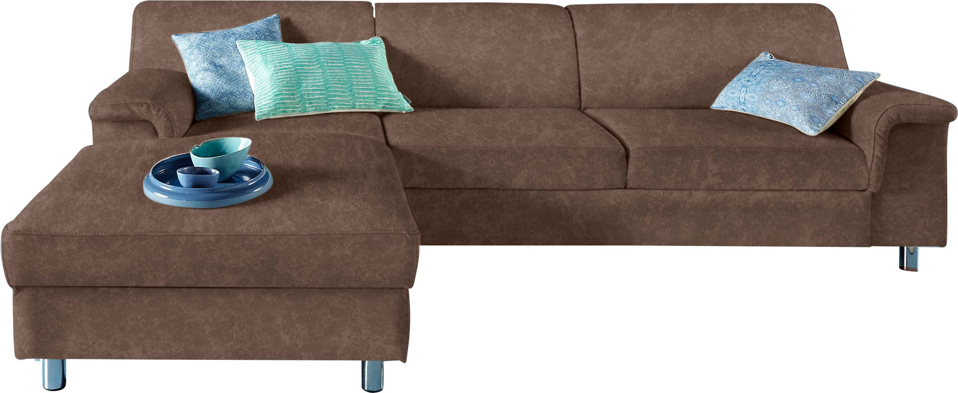 DOMO collection Ecksofa »Jamie, modern und elegant, Fußhöhe 9cm, L-Form,« w günstig online kaufen
