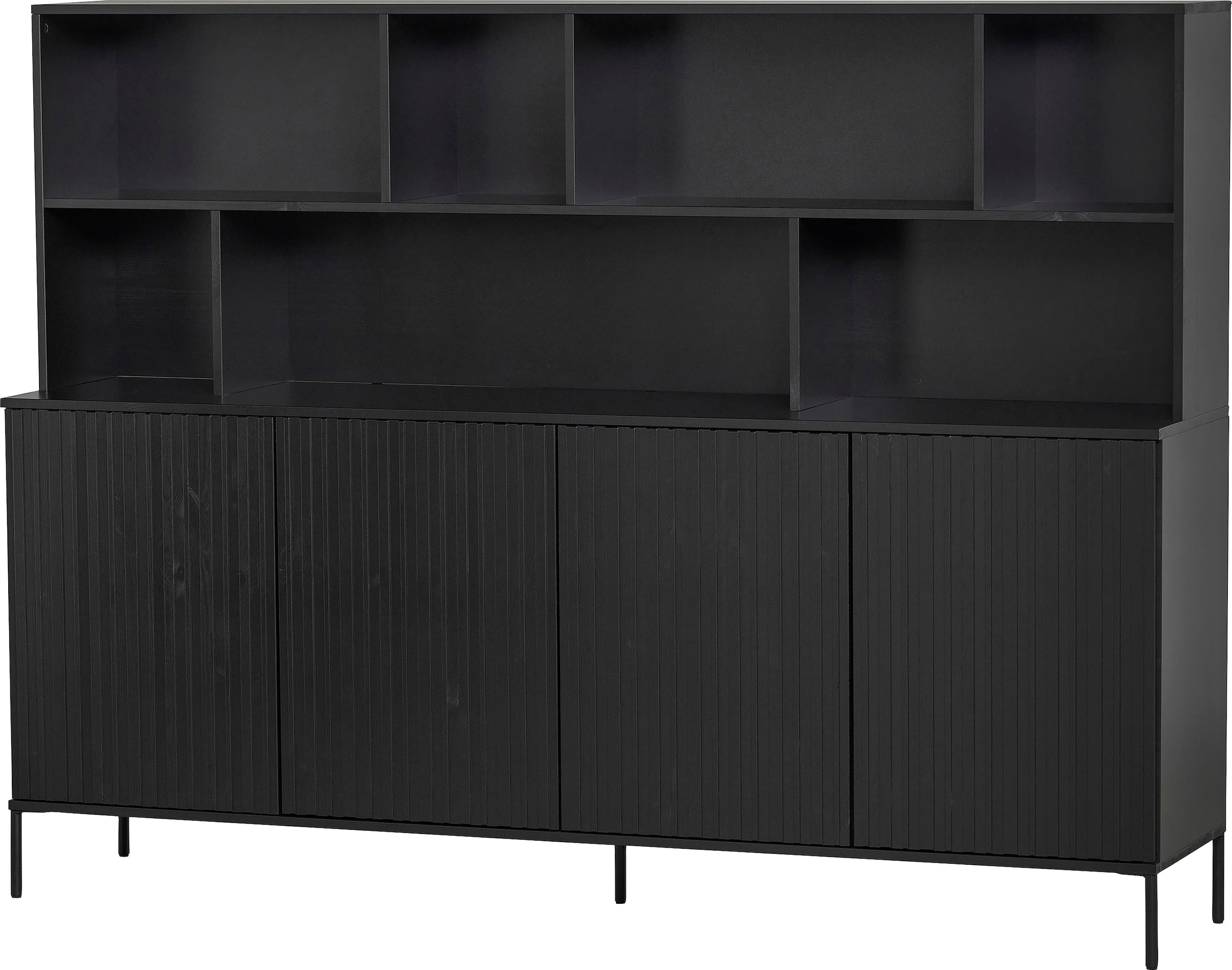 WOOOD Buffet »Gravu«, viel Stauraum, Push-to-Open Funktion, H 150 cm x B 200 cm