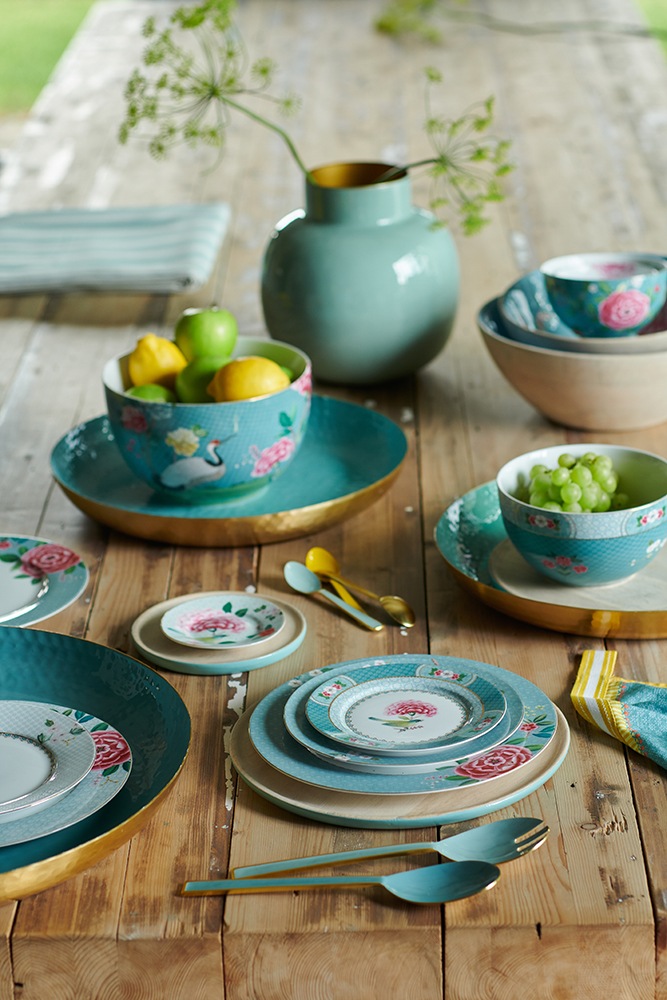 PiP Studio Teller-Set »Kuchen-Teller Blushing Birds, Ø 17 cm«, (Set, 4 tlg.), Frühstücksteller im 4er Set