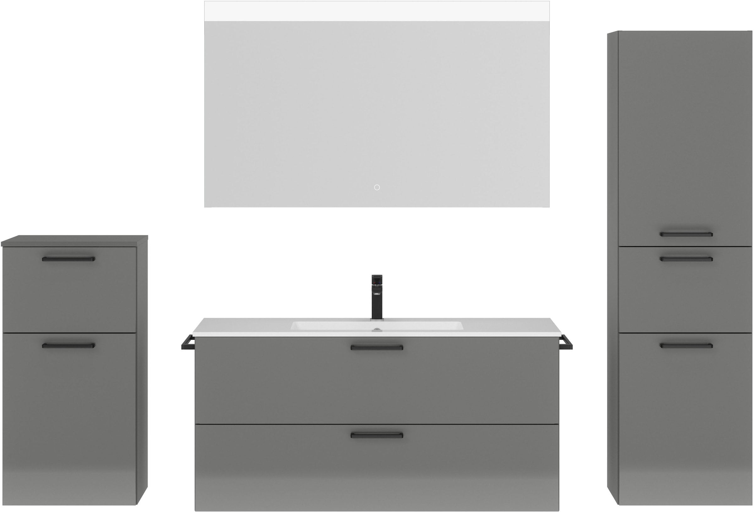 nobilia® Badmöbel-Set »Tolvina« vormontiert, mit Soft-Close, 4 Stk. tlg. günstig online kaufen