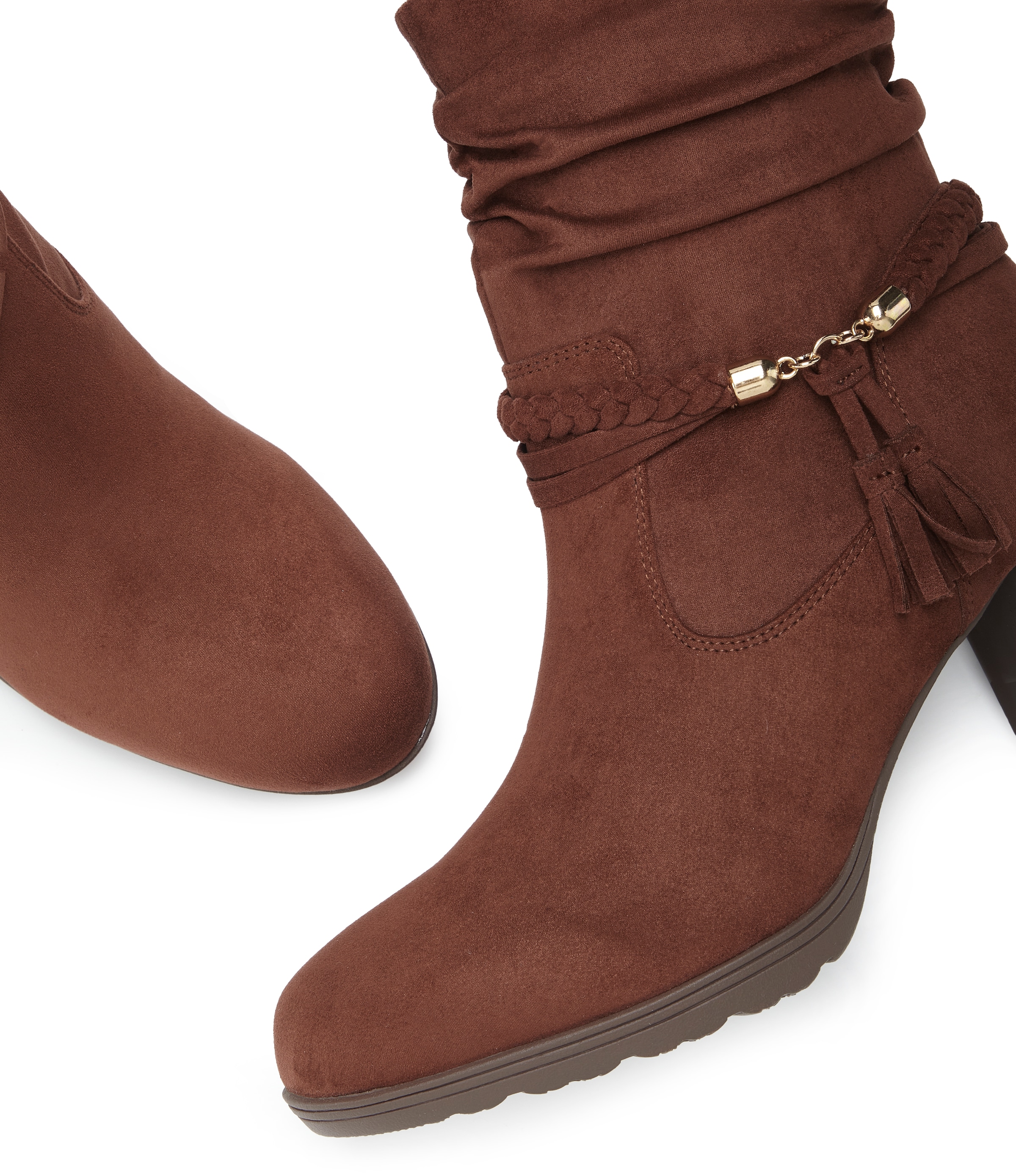 LASCANA Stiefelette »Stiefel, Boots,«  mit Blockabsatz  und Schmuckelement VEGAN