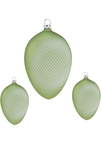 Thüringer Glasdesign Osterei »Netz«, (Set, 3 St.), mundgeblasen, handdekoriert kaufen
