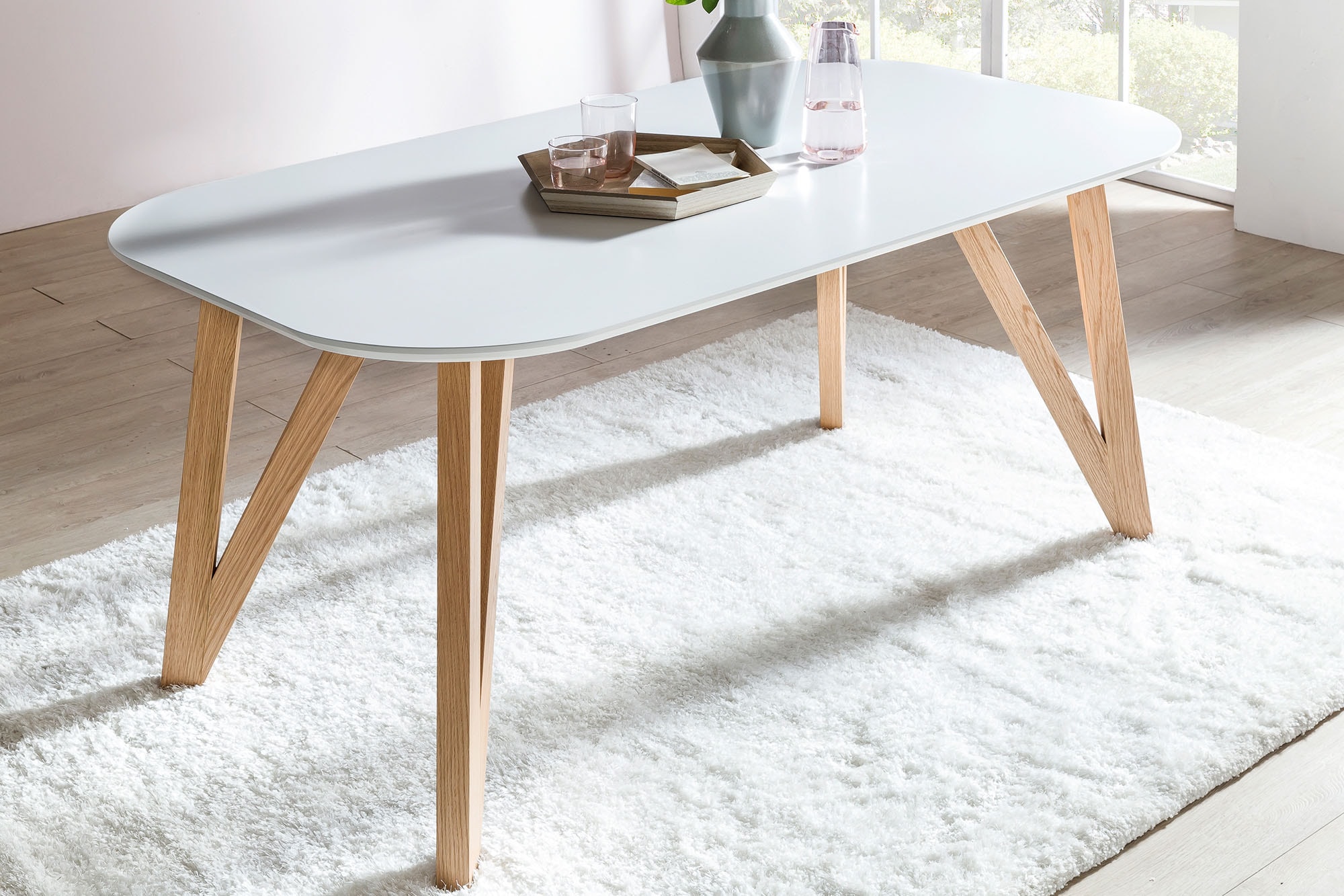 SalesFever Esstisch »Solna - Stilvoller Esstisch für Ihr Zuhause« Massive E günstig online kaufen