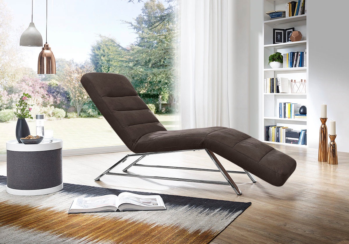 W.SCHILLIG Relaxliege »daily dreams«, Funktionsliege wahlweise mit Motor, Gestell Chrom, Breite 75 cm