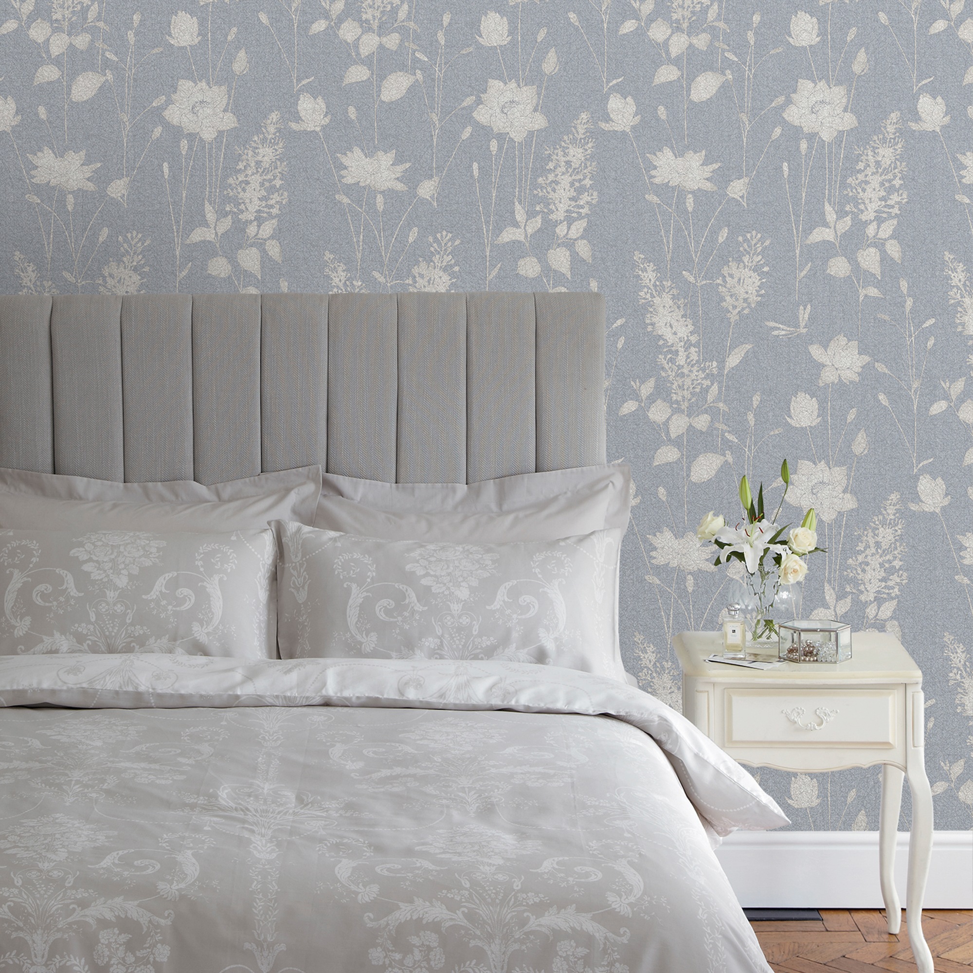 Laura Ashley Vliestapete Dragonfly Garden Chalk Blue 10,05 x 0,52 m günstig online kaufen